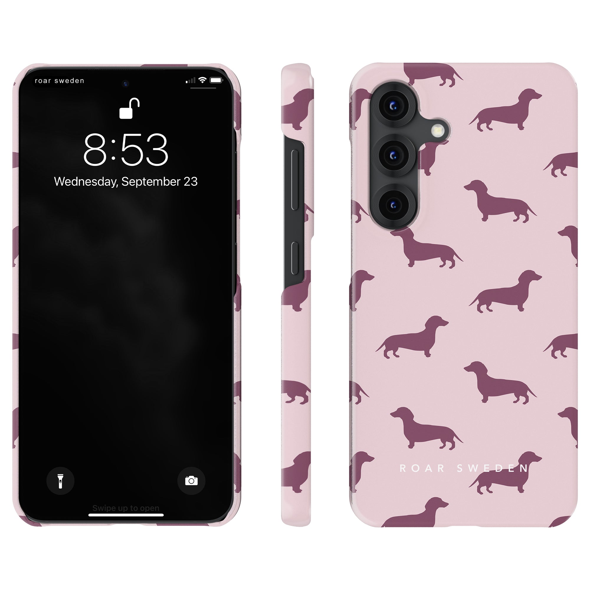 Pink Dachshund - Slim case - Roar Sweden