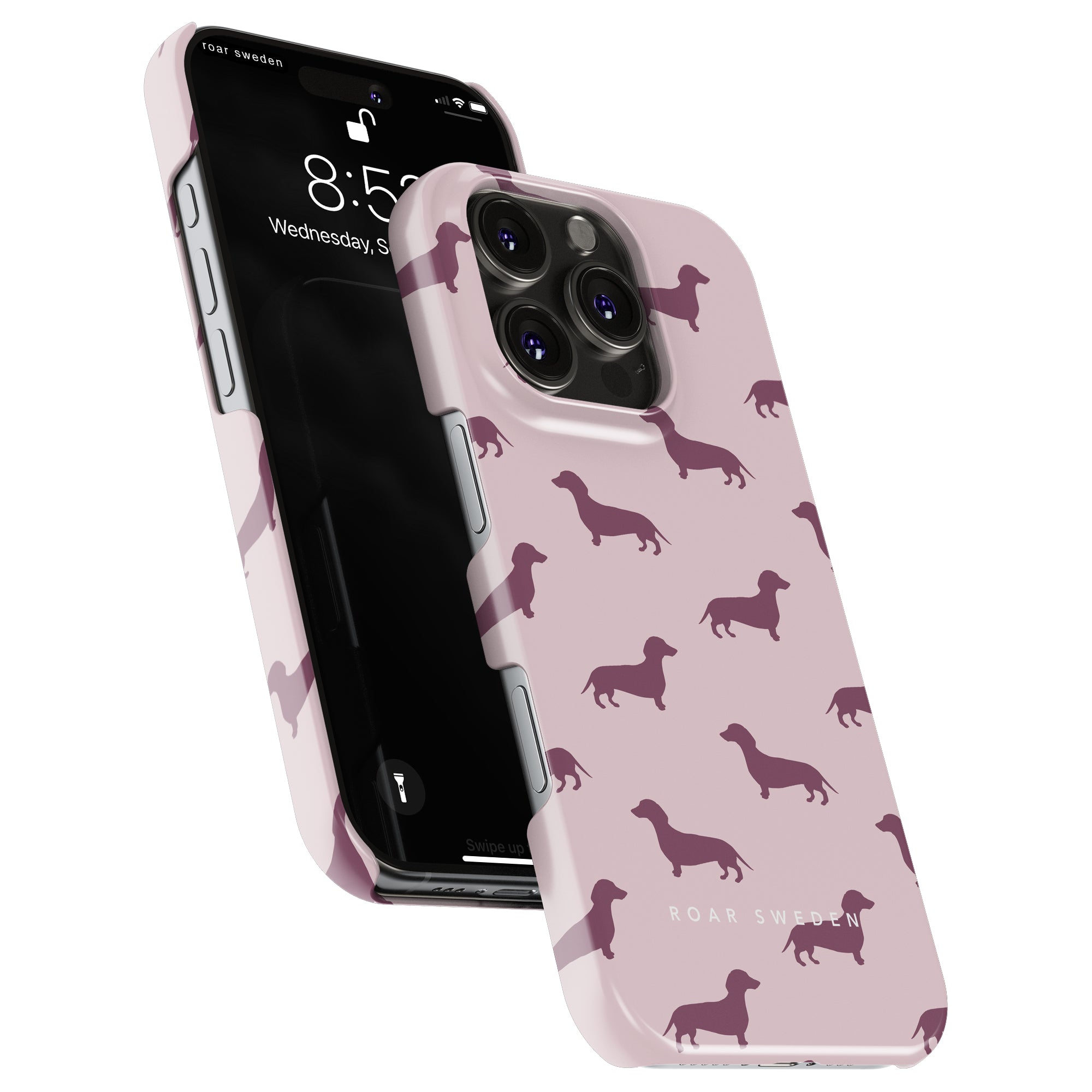 Pink Dachshund - Slim case - Roar Sweden
