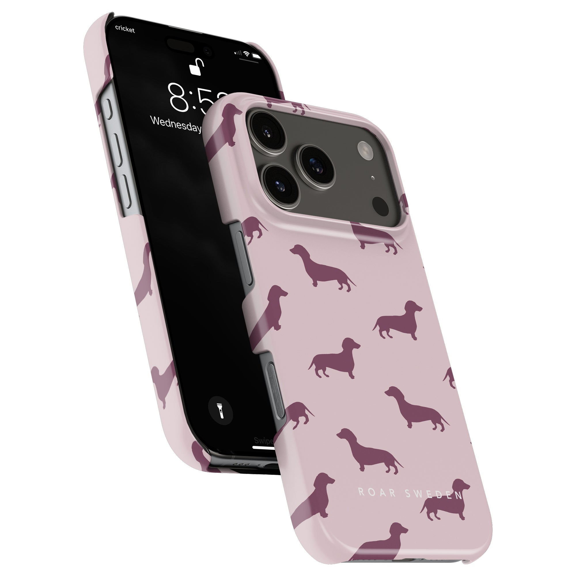 Pink Dachshund - Slim case - Roar Sweden