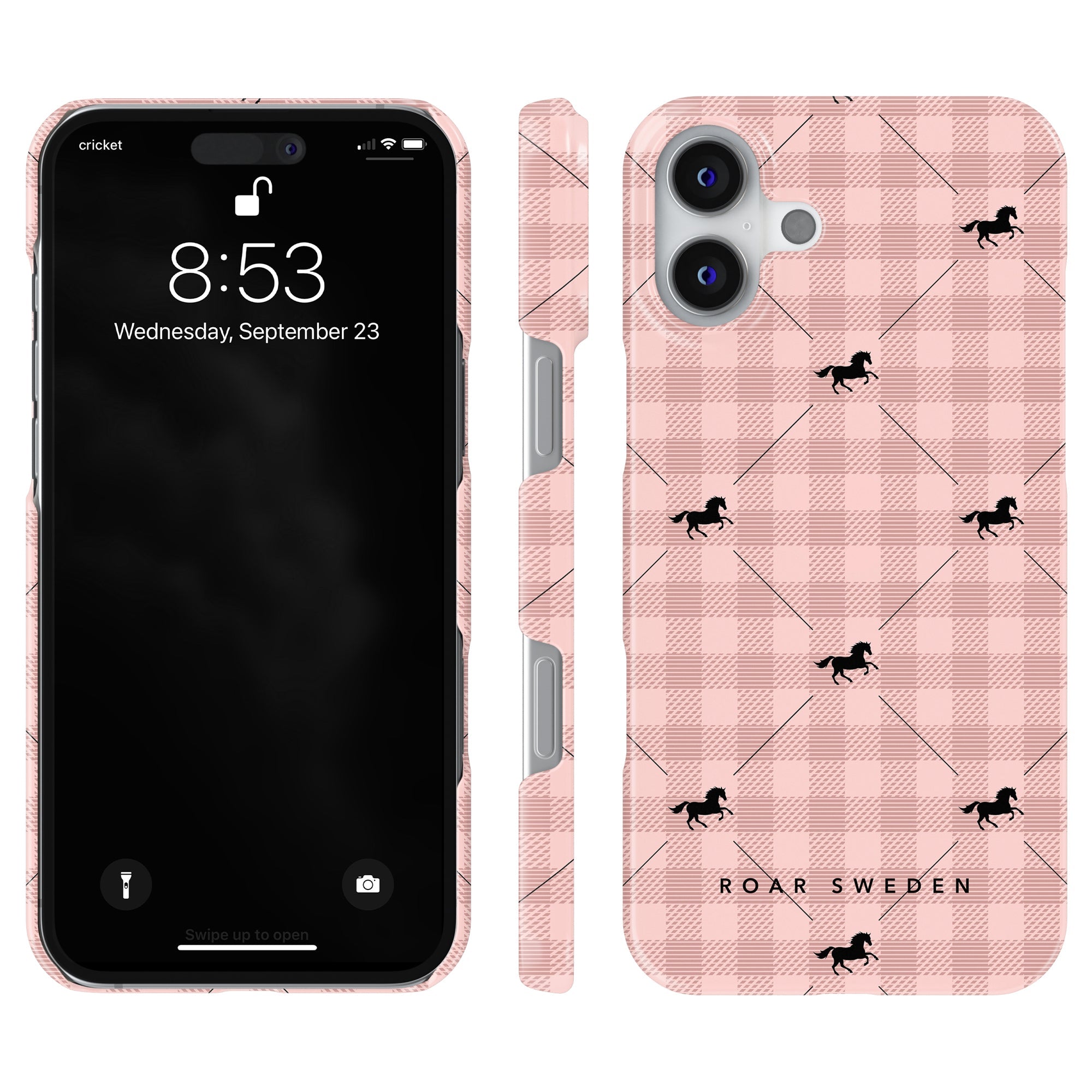 Slim mobilskal – Plaid Horse Rosy