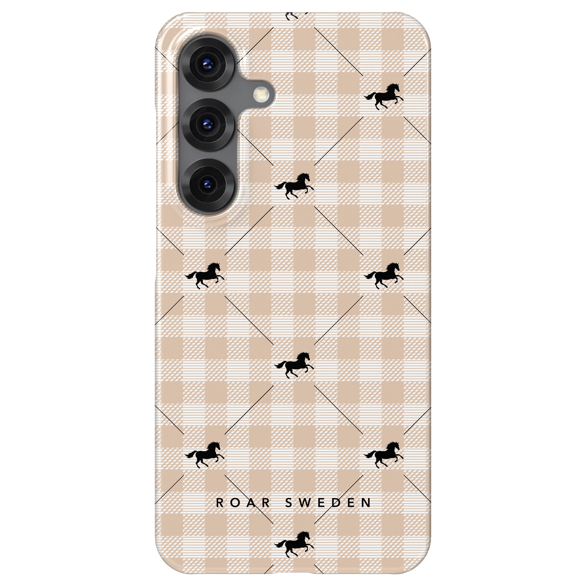 Plaid Horse Beige - Slim case