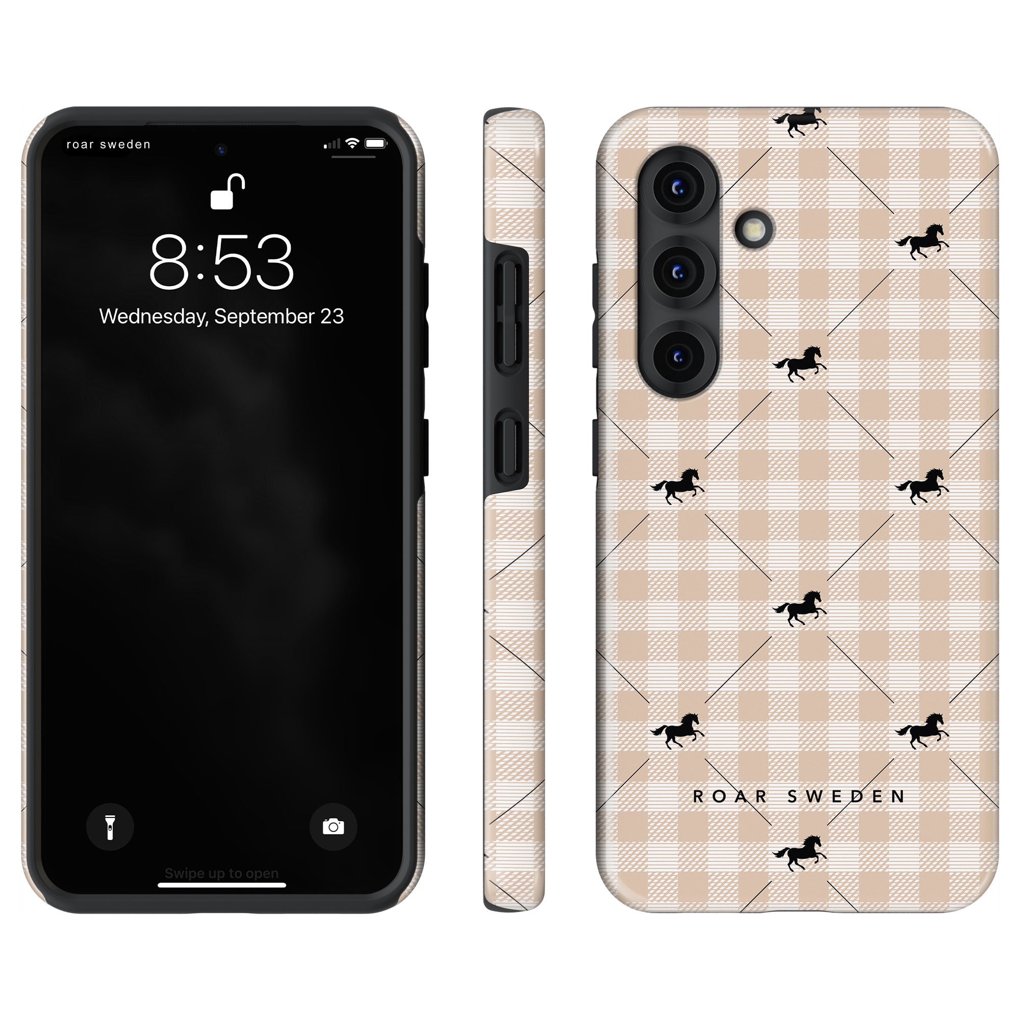 Plaid Horse Beige - Tough Case
