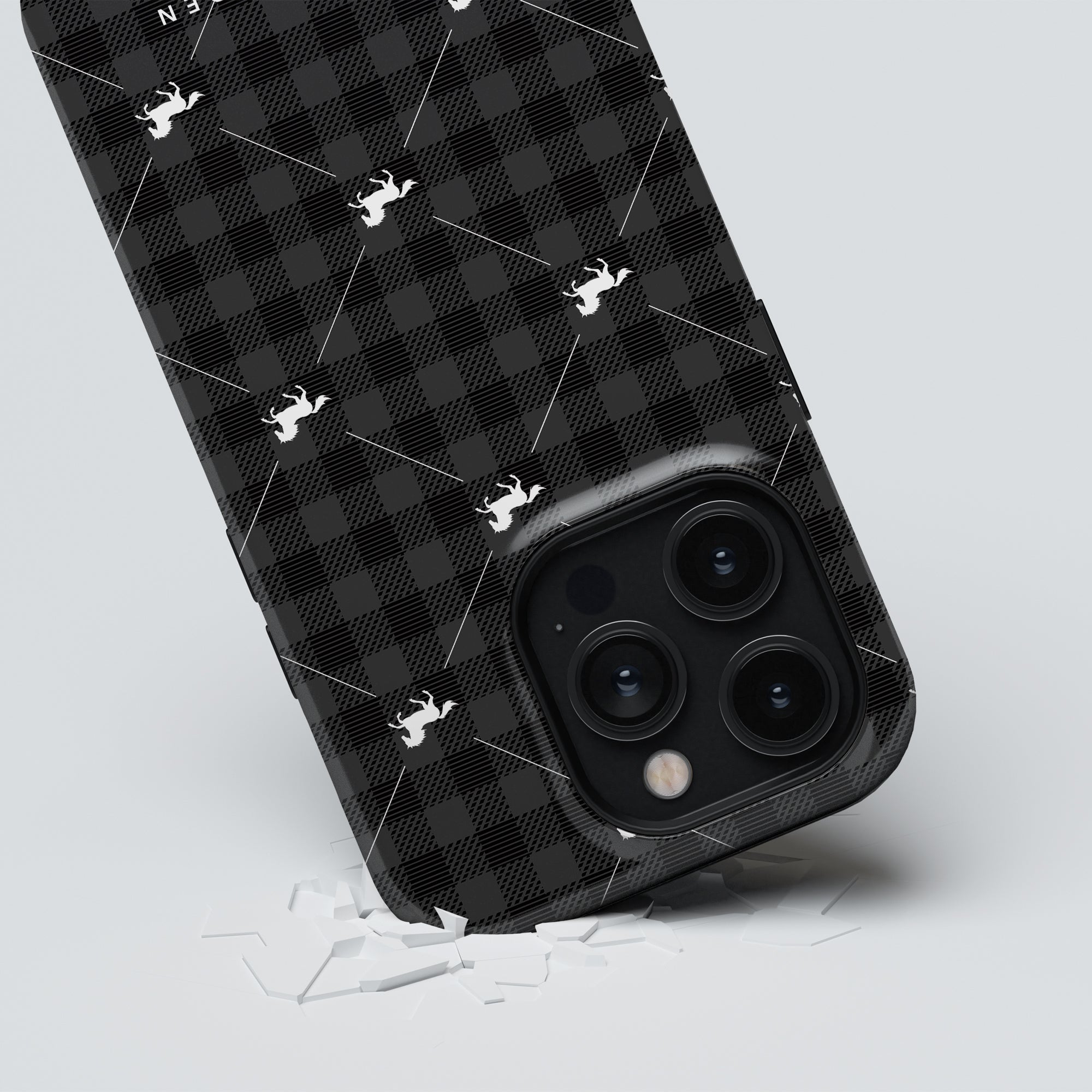 Plaid Horse Black - Magsafe Tough Case