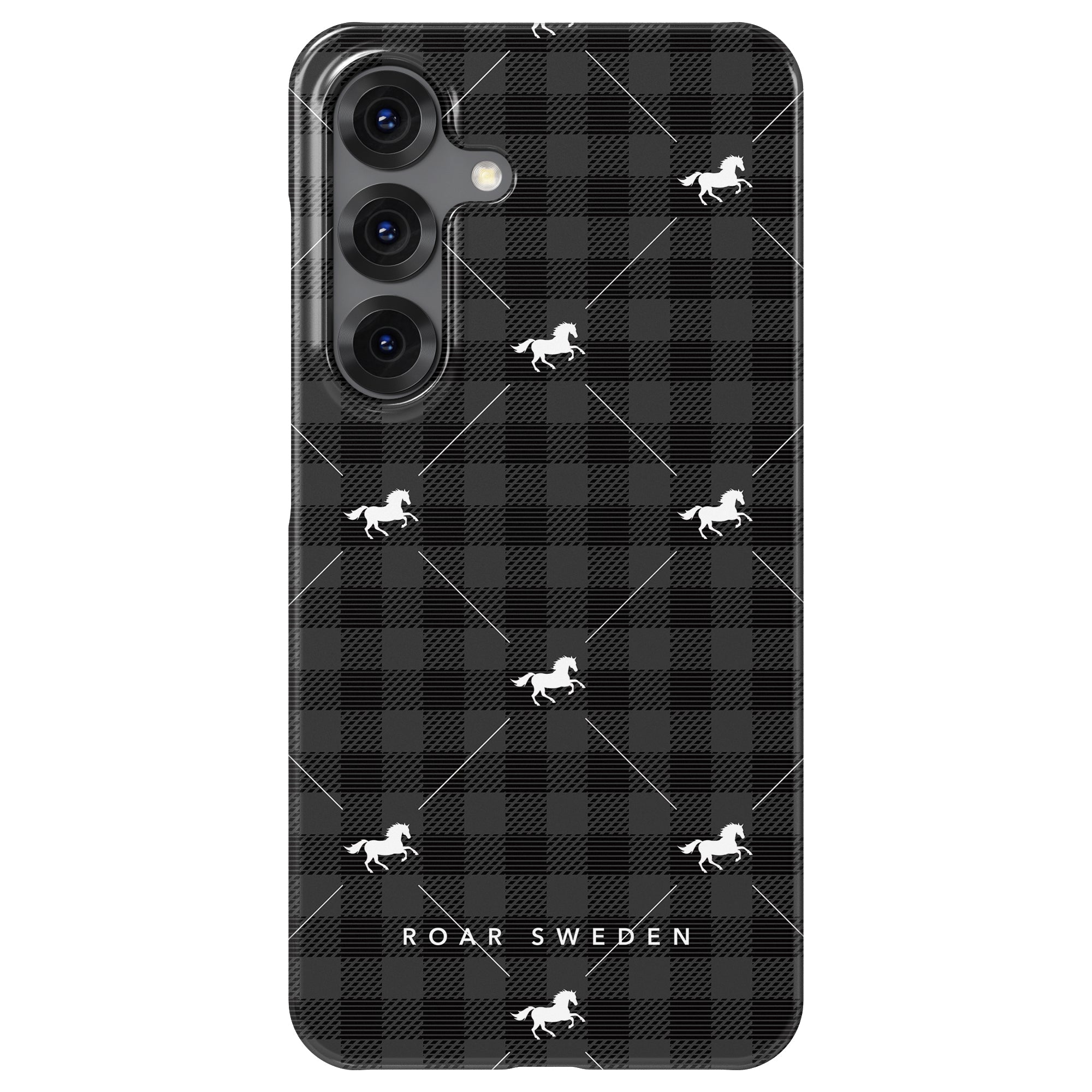 Plaid Horse Black - Slim case