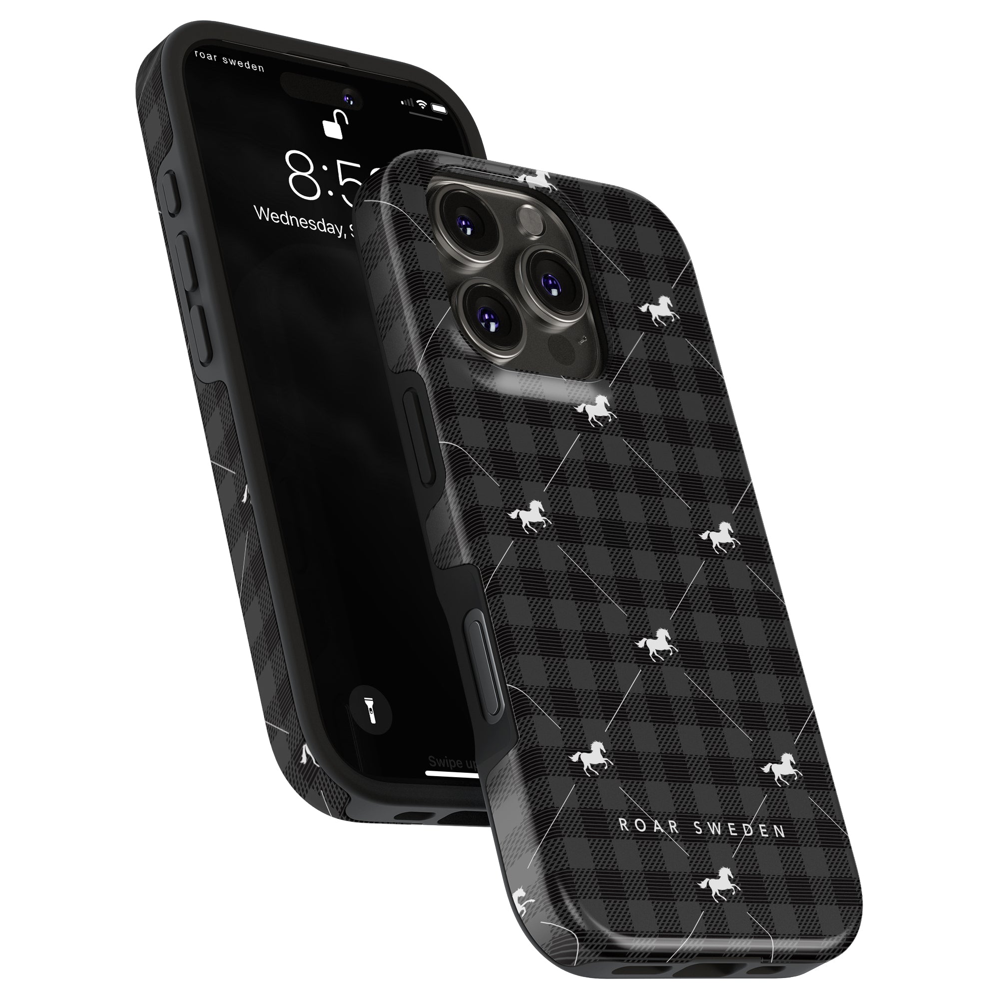 Plaid Horse Black - Tough Case