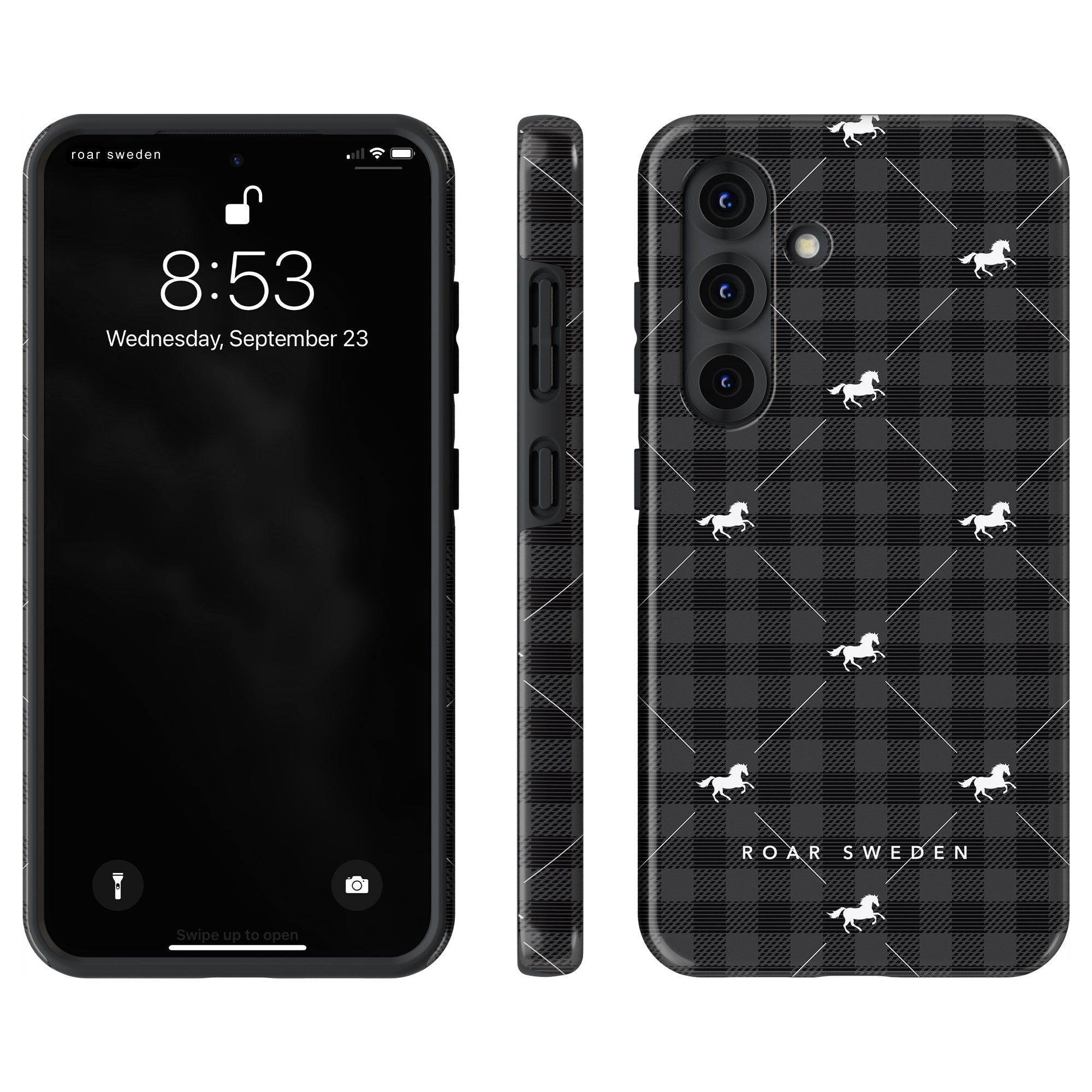 Plaid Horse Black - Tough Case