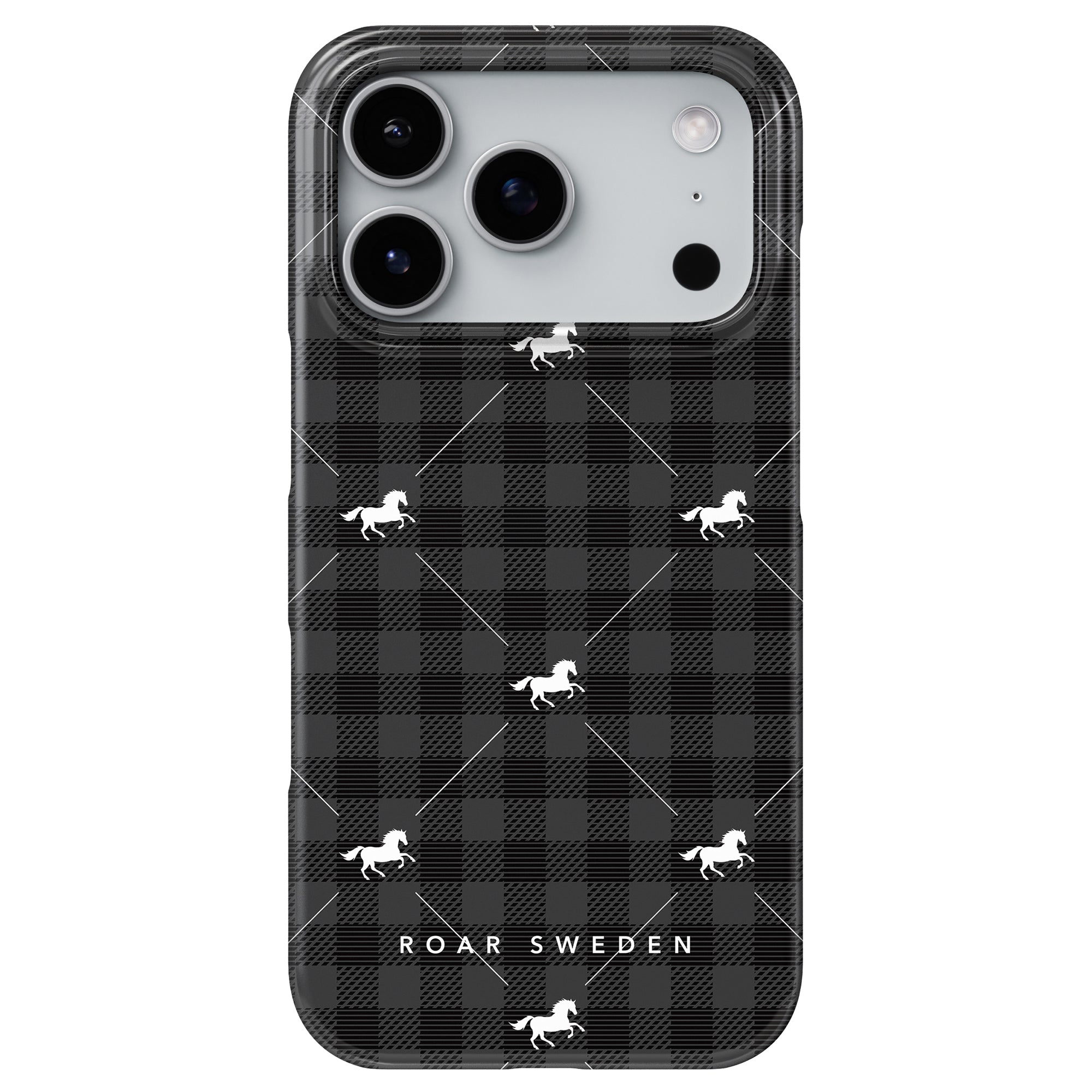 Plaid Horse Slim mobilskal – Plaid Horse Black