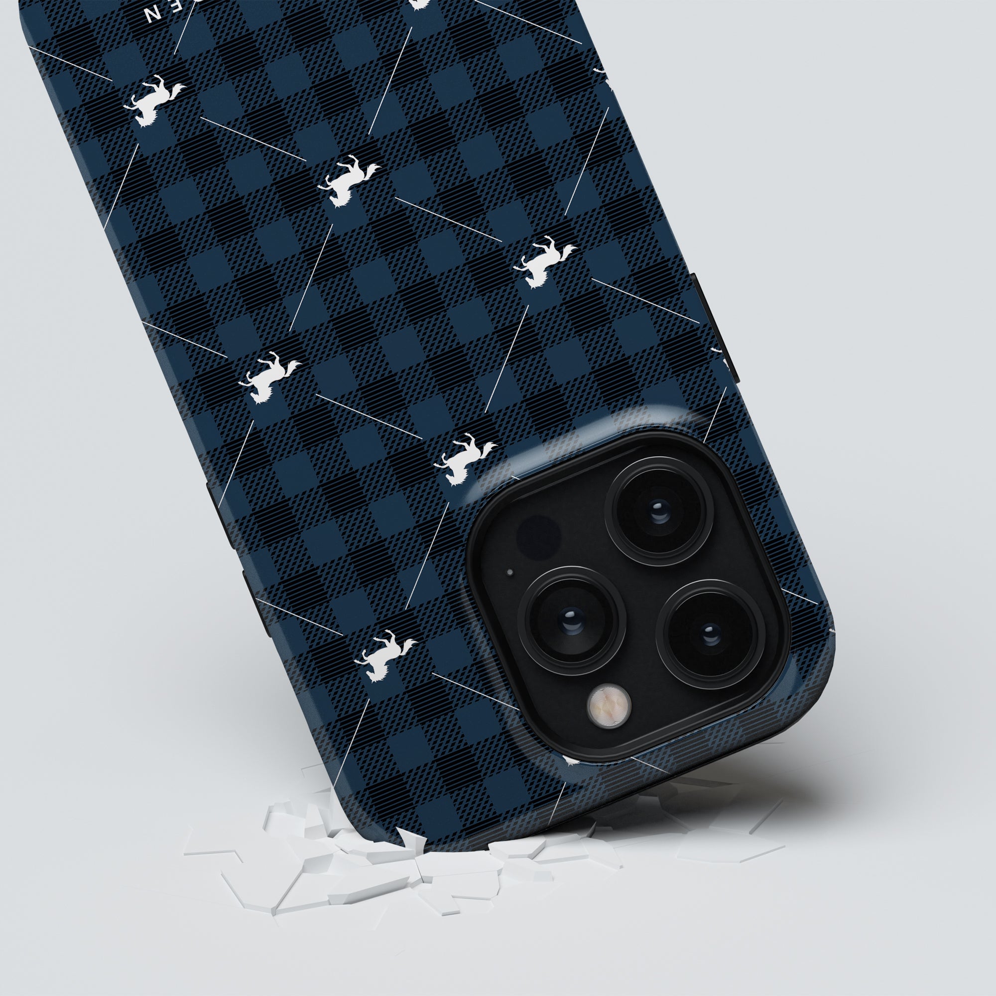 Plaid Horse Blue - Magsafe Tough Case