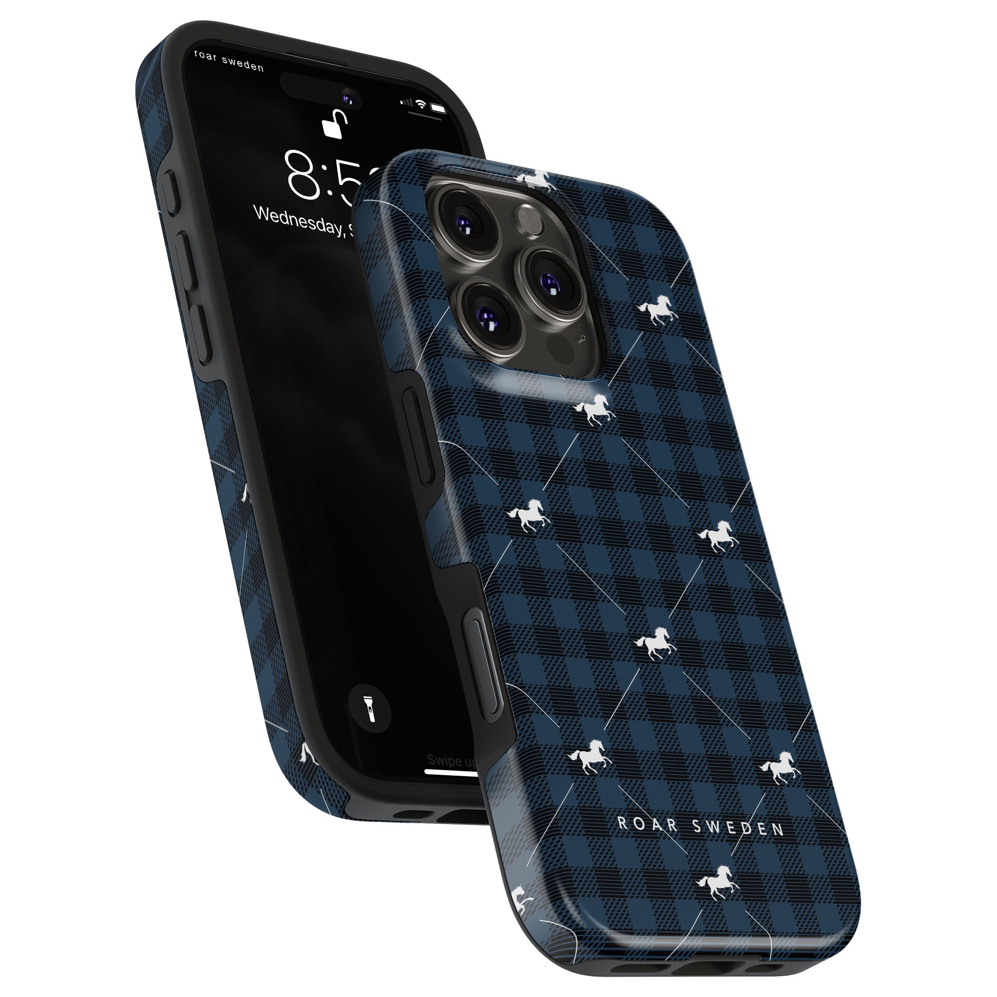 Plaid Horse Blue - Tough Case