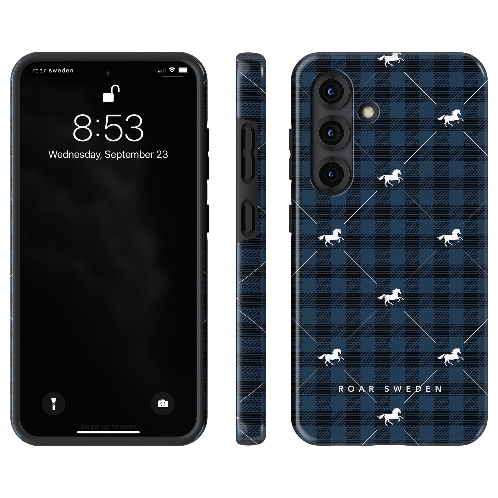 Plaid Horse Blue - Tough Case