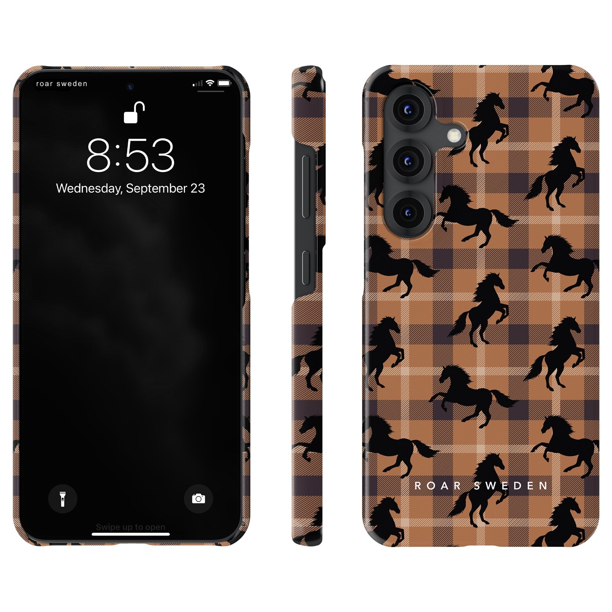 Plaid Horse Brown - Slim case - Roar Sweden