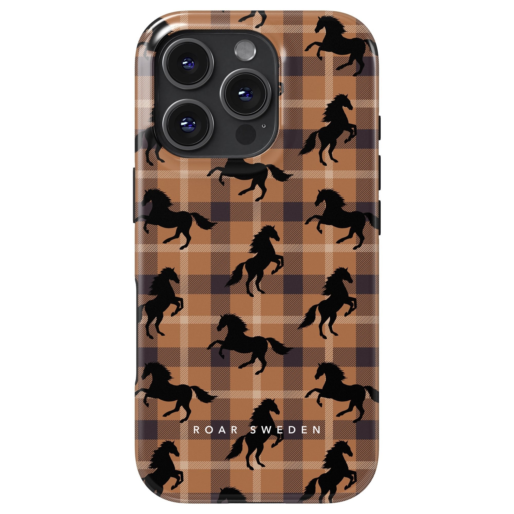Plaid Horse Brown - Tough Case - Roar Sweden