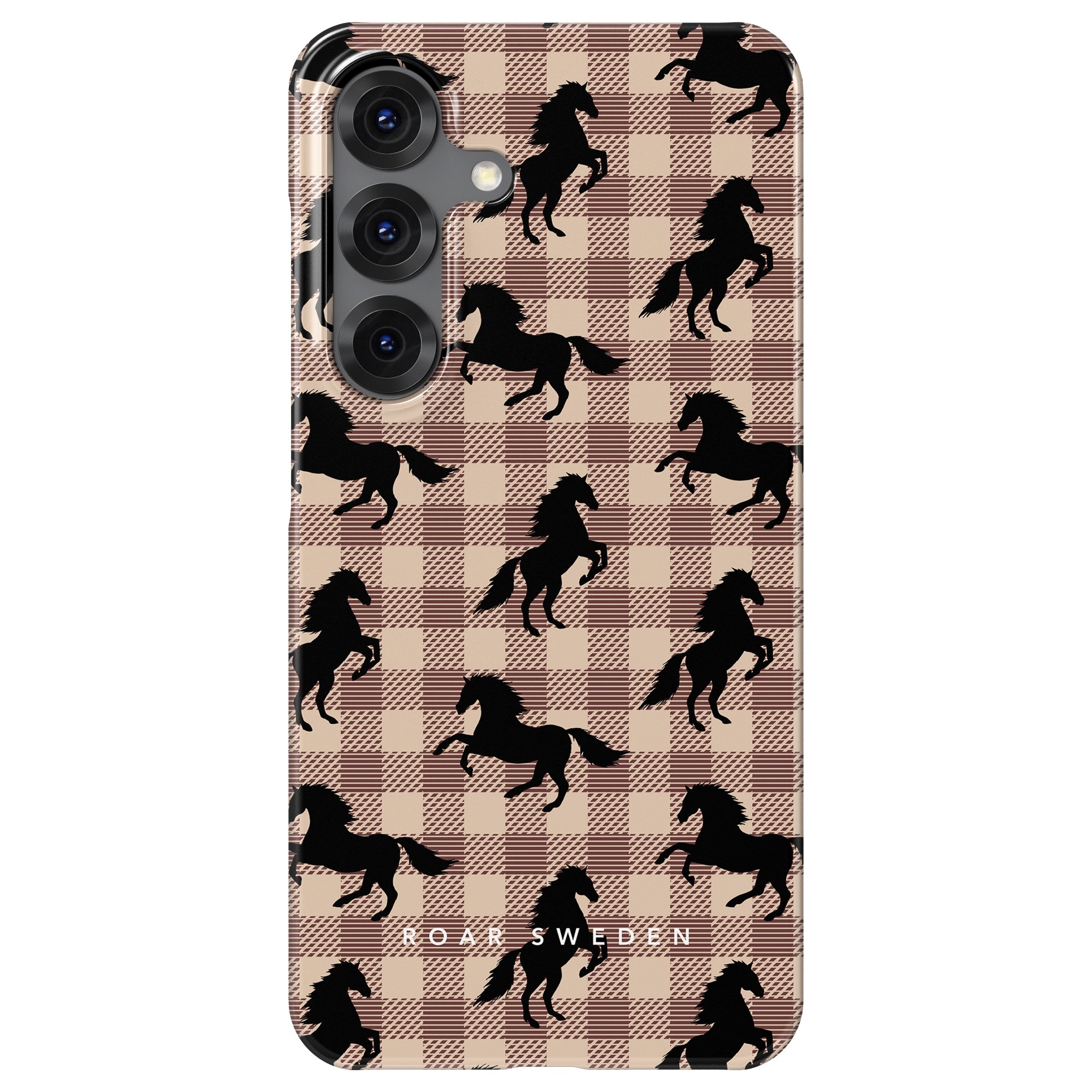Plaid Horse Light Brown - Slim case - Roar Sweden