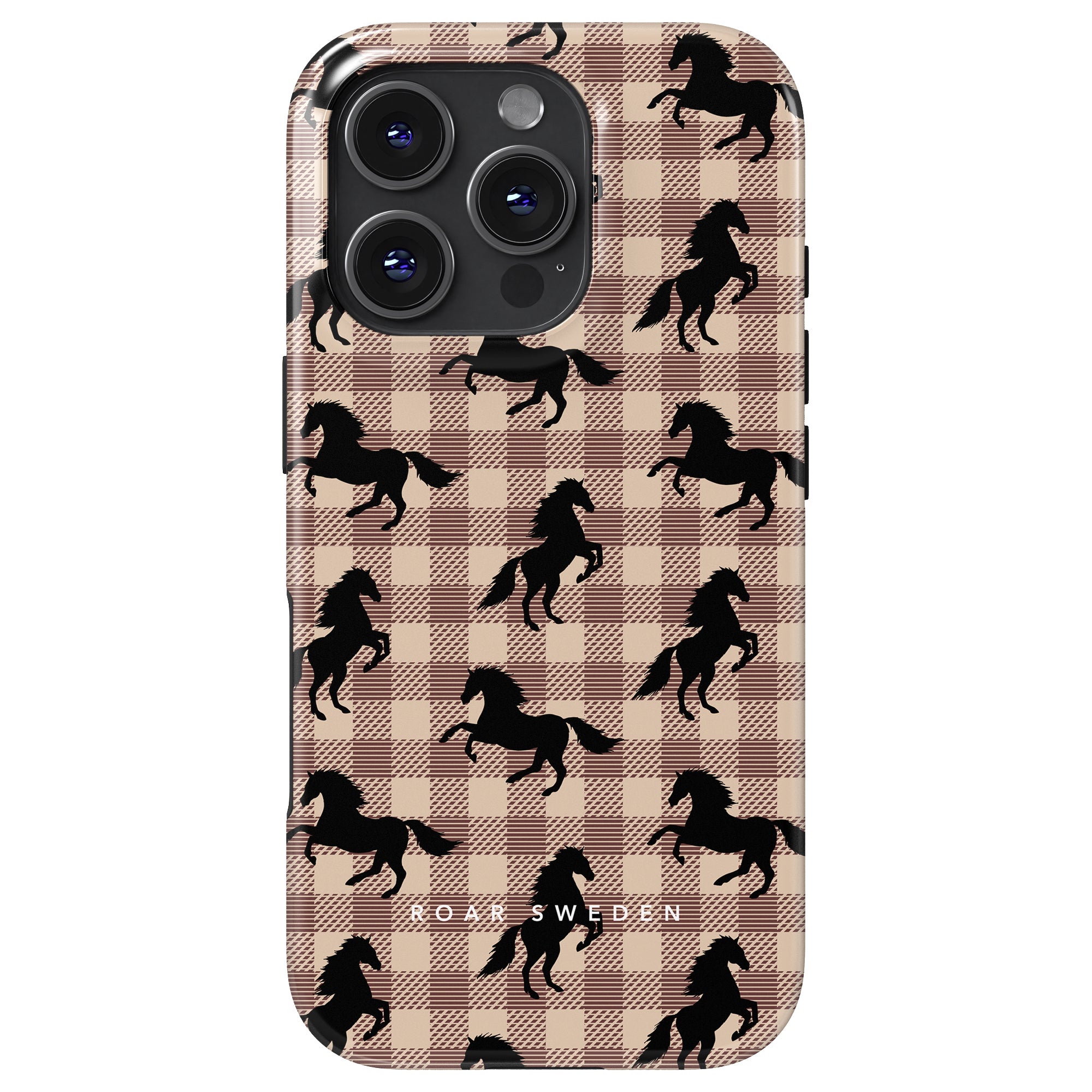 Plaid Horse Light Brown - Tough Case - Roar Sweden