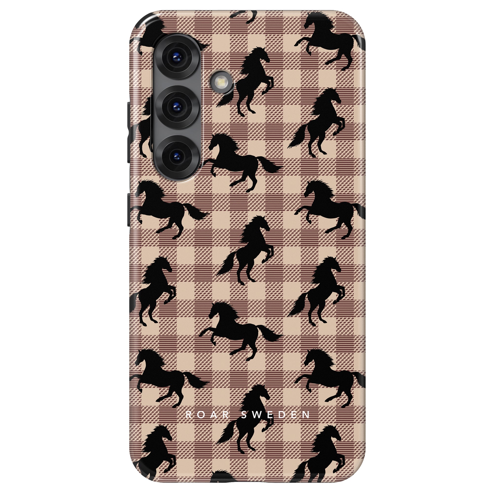 Plaid Horse Light Brown - Tough Case - Roar Sweden