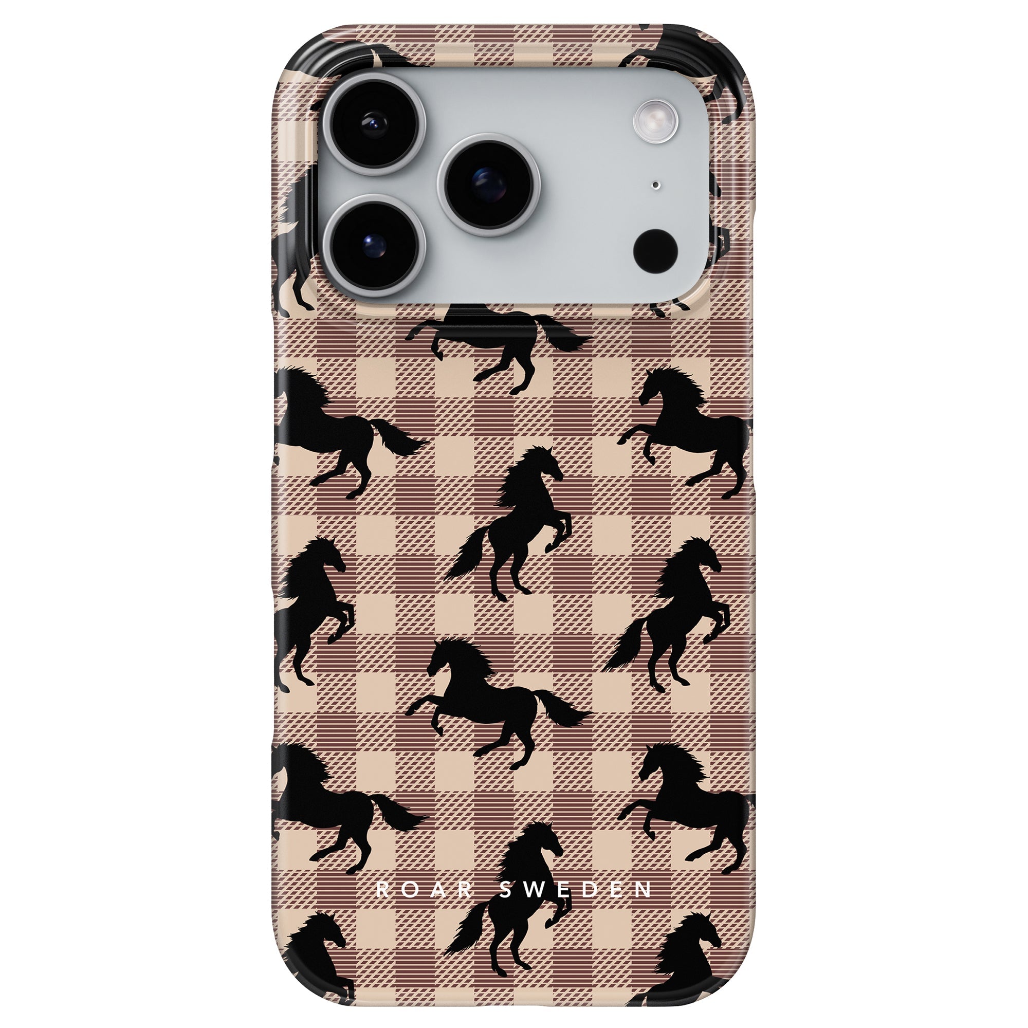 Plaid Horse Slim mobilskal – Plaid Horse Light Brown