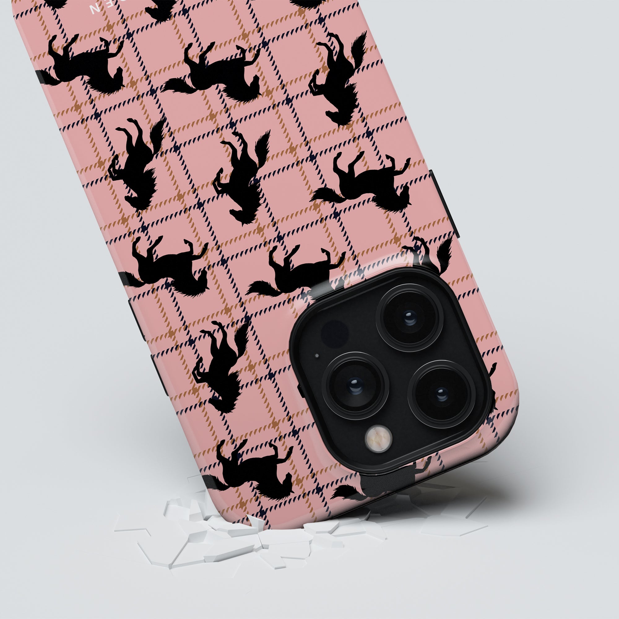 Plaid Horse MagSafe mobilskal – Plaid Horse Pink