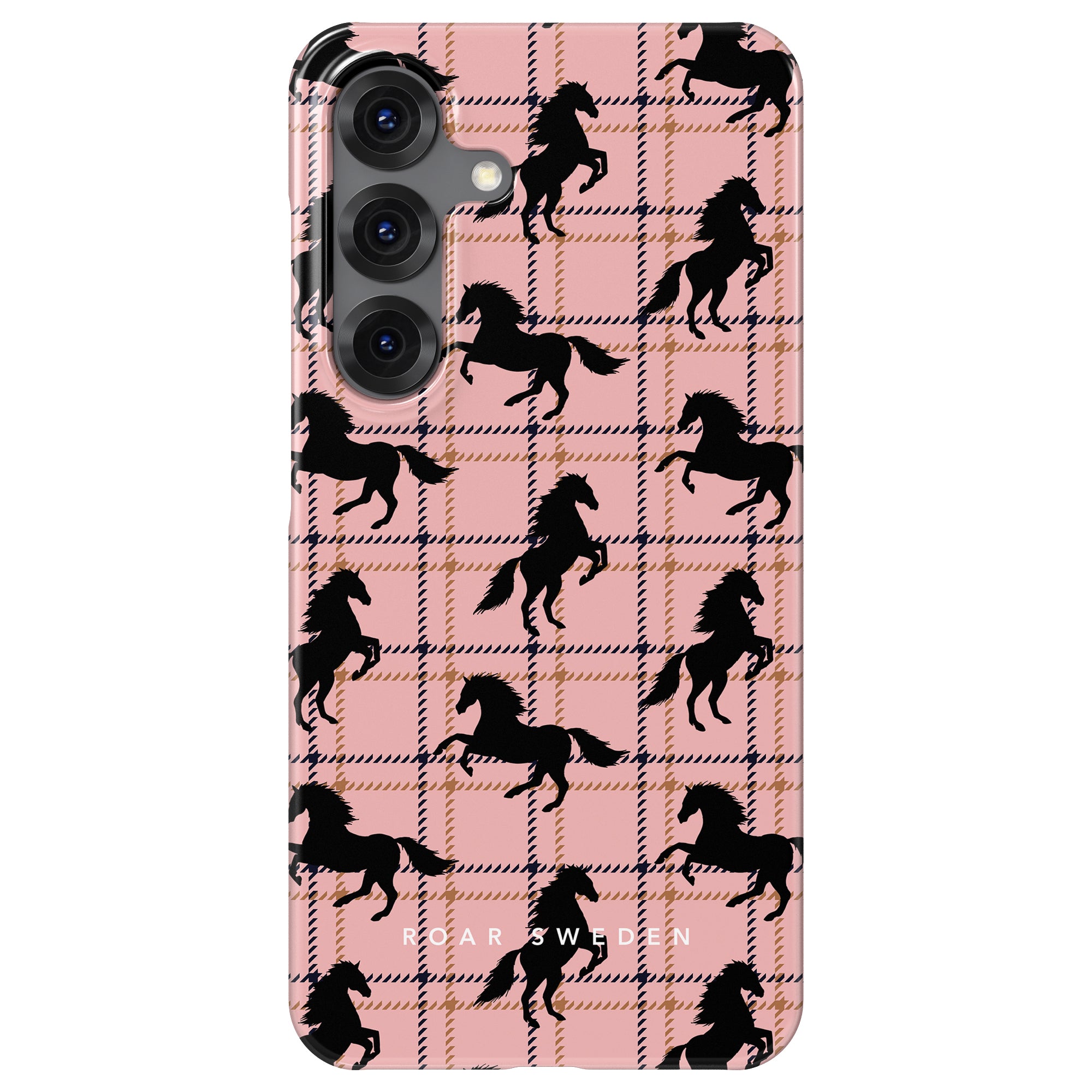 Plaid Horse Pink - Slim case - Roar Sweden