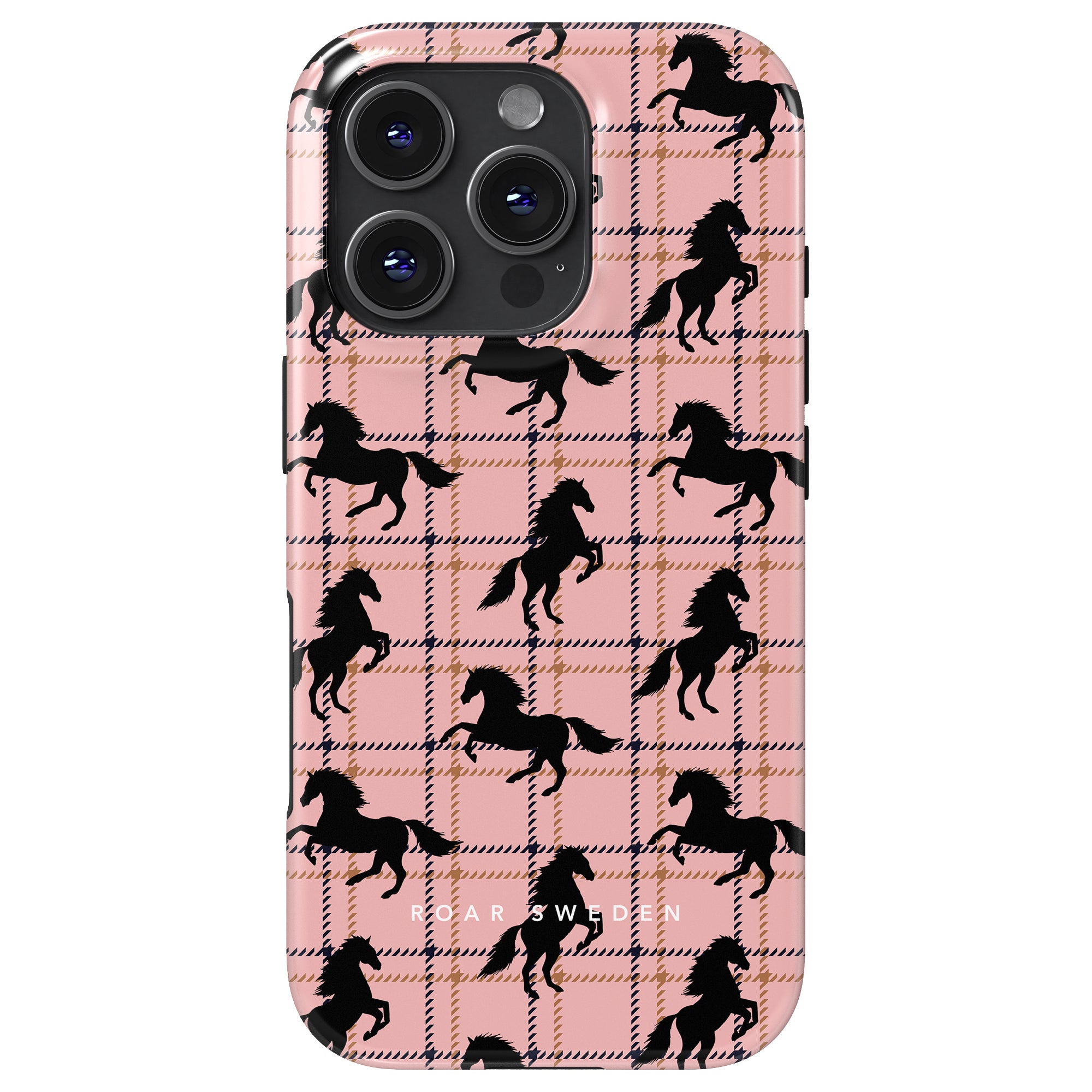Plaid Horse Pink - Tough Case - Roar Sweden