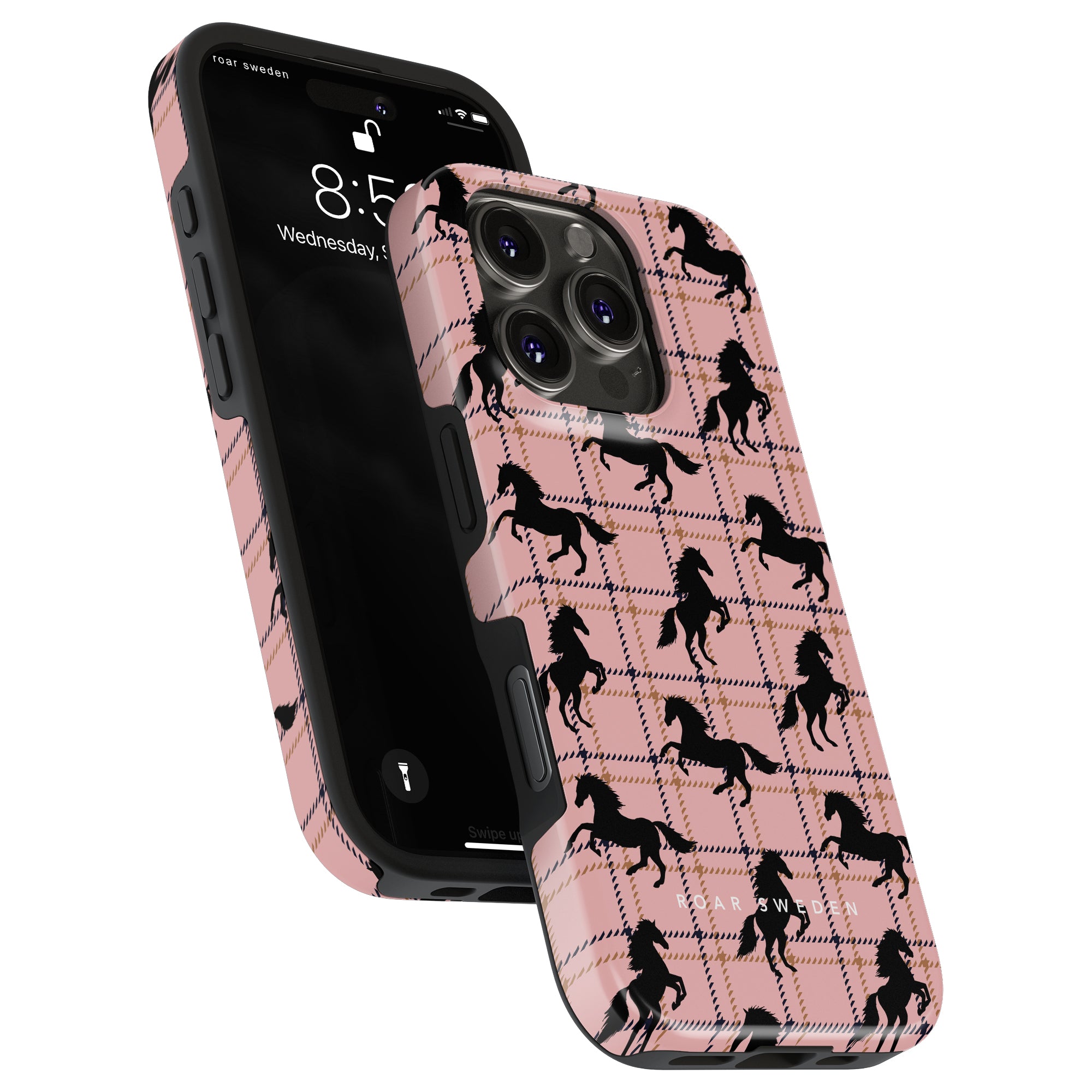 Plaid Horse Pink - Tough Case - Roar Sweden