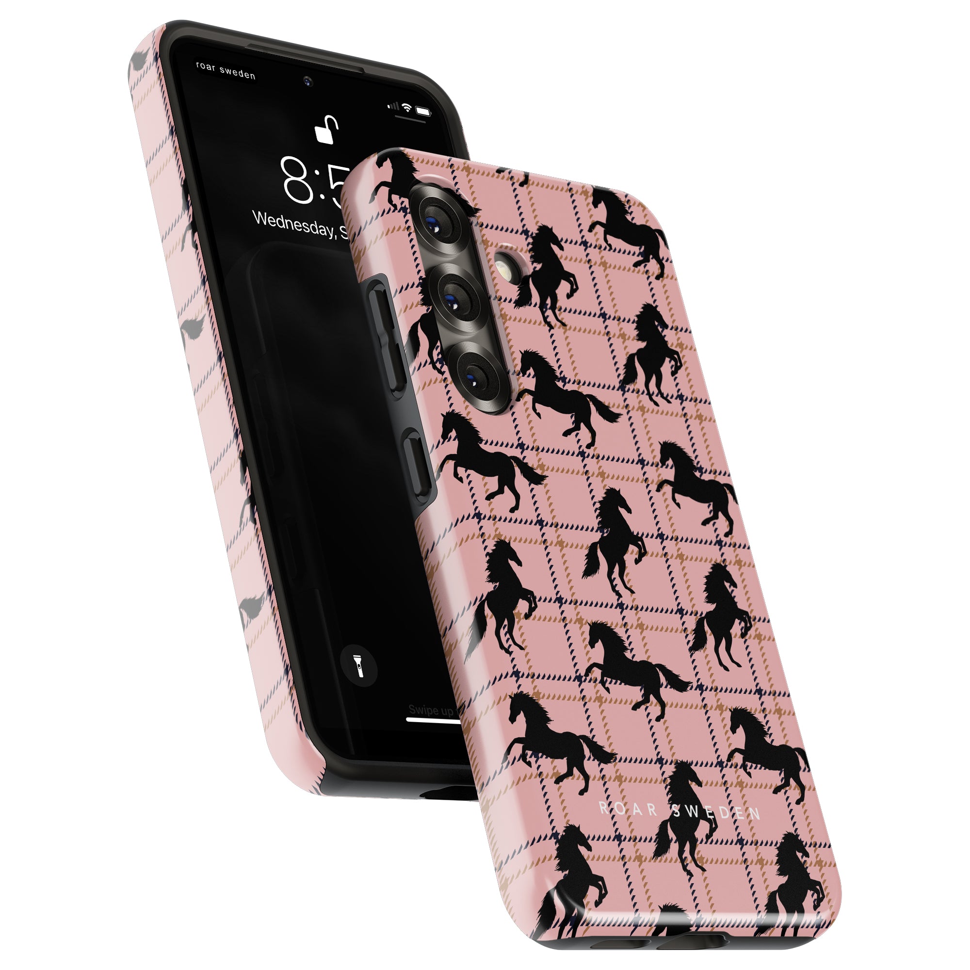 Plaid Horse Pink - Tough Case - Roar Sweden