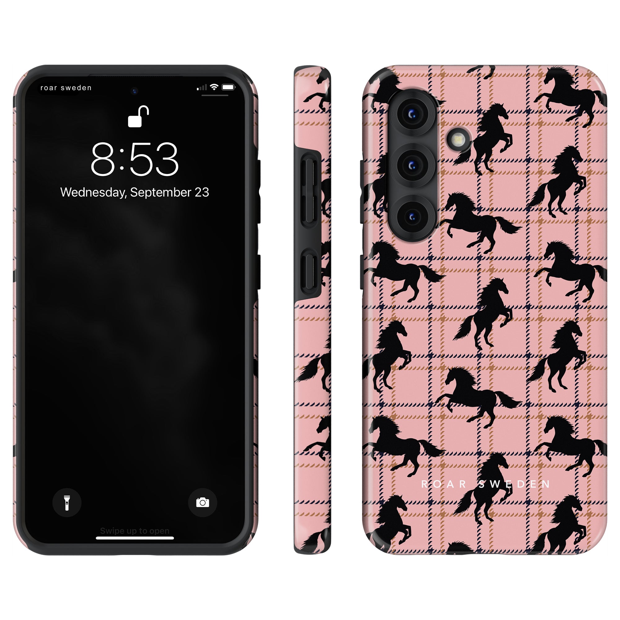 Plaid Horse Pink - Tough Case - Roar Sweden