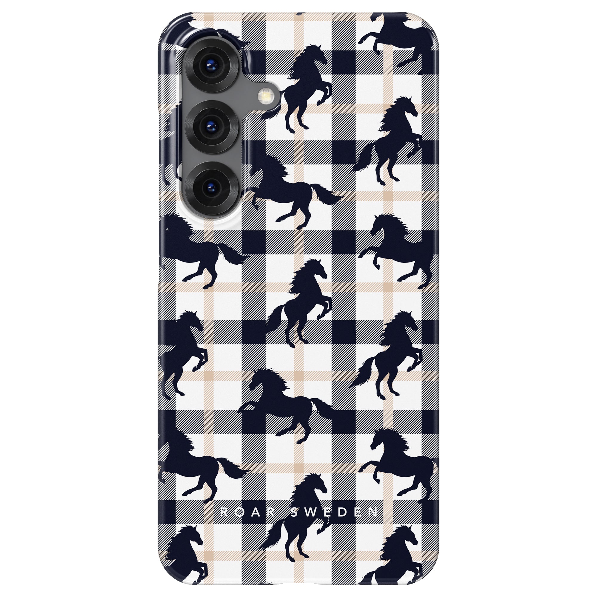Plaid Horse White - Slim case - Roar Sweden