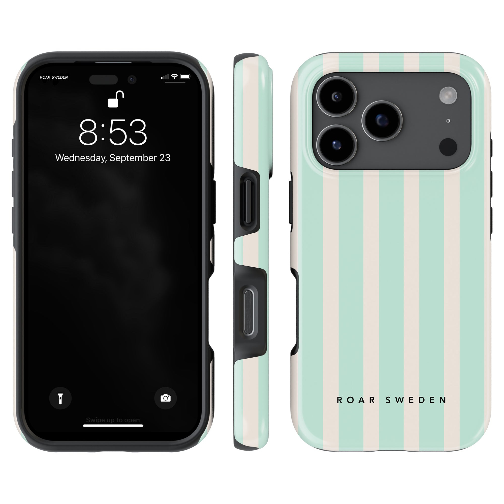 Seafoam Stripes - Tough Case - Roar Sweden