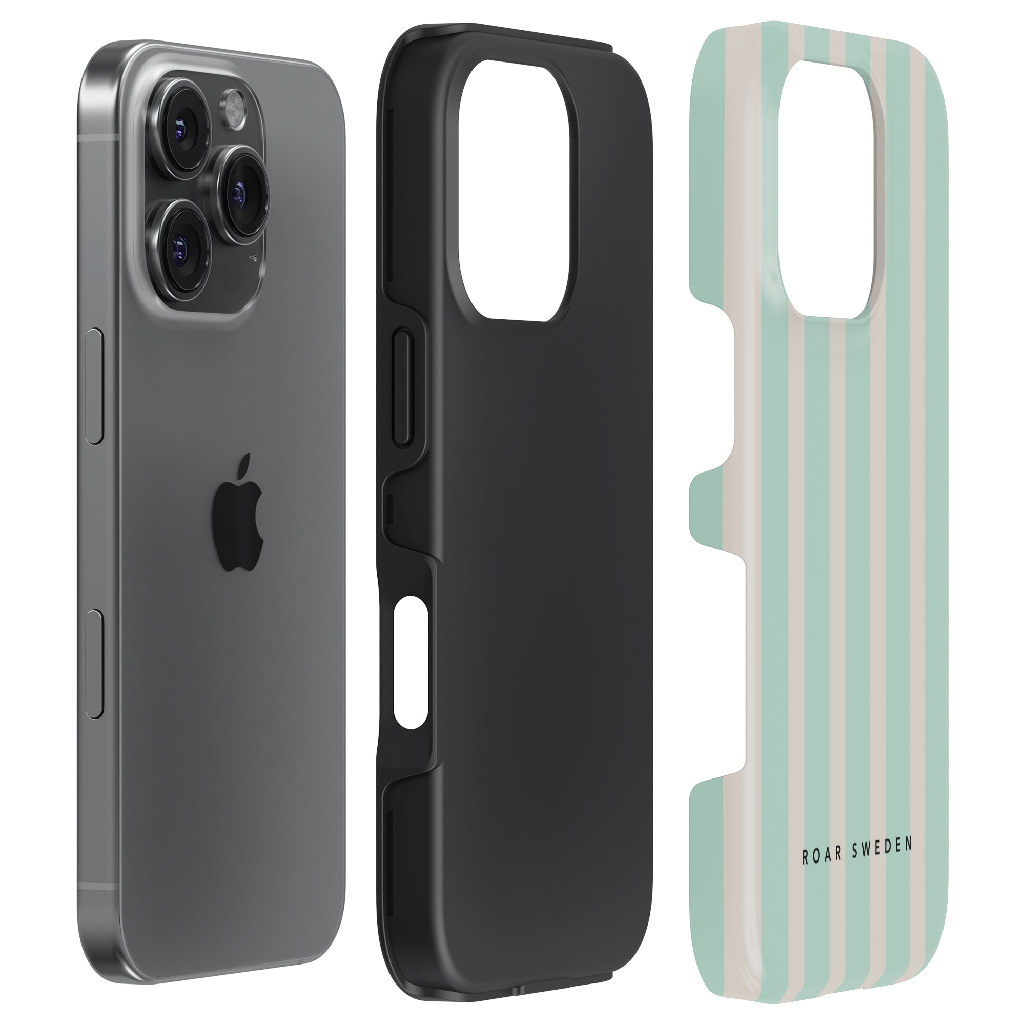 Seafoam Stripes - Tough Case - Roar Sweden