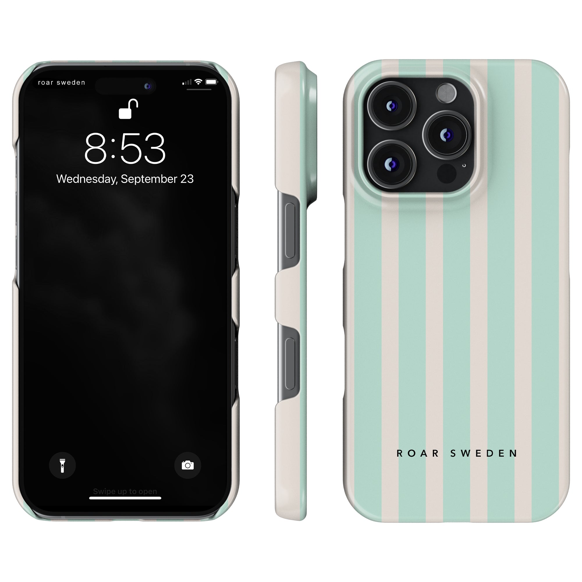 Seafoam Stripes - Slim case - Roar Sweden