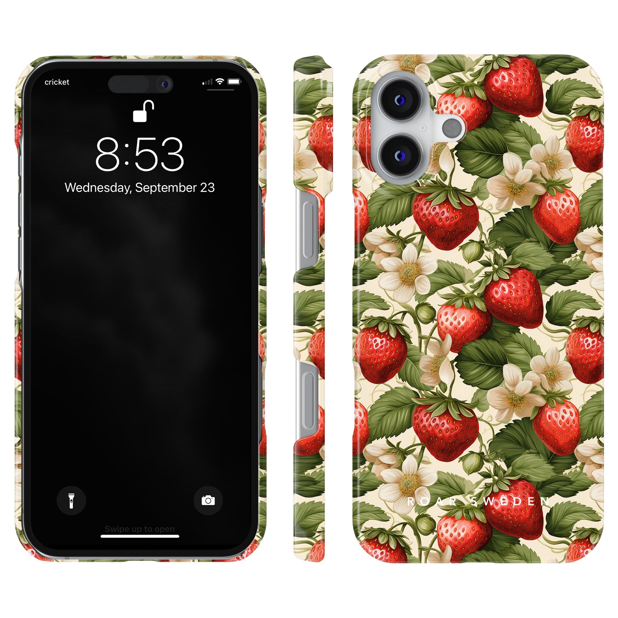 Slim mobilskal – Strawberries