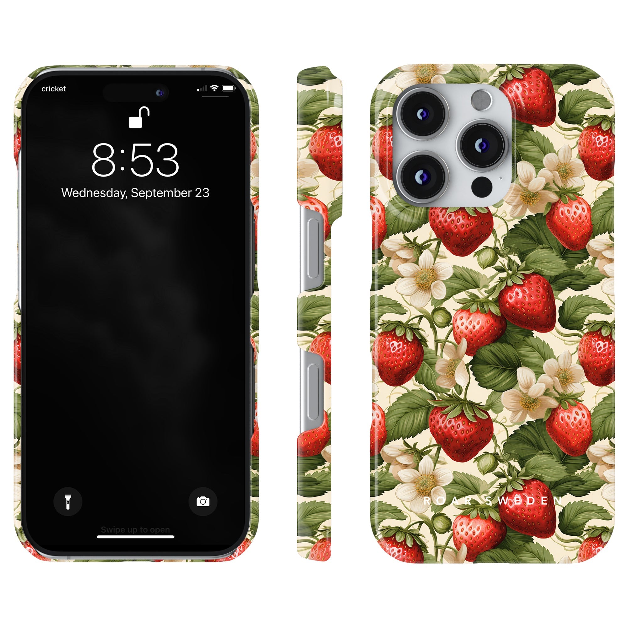 Slim mobilskal – Strawberries