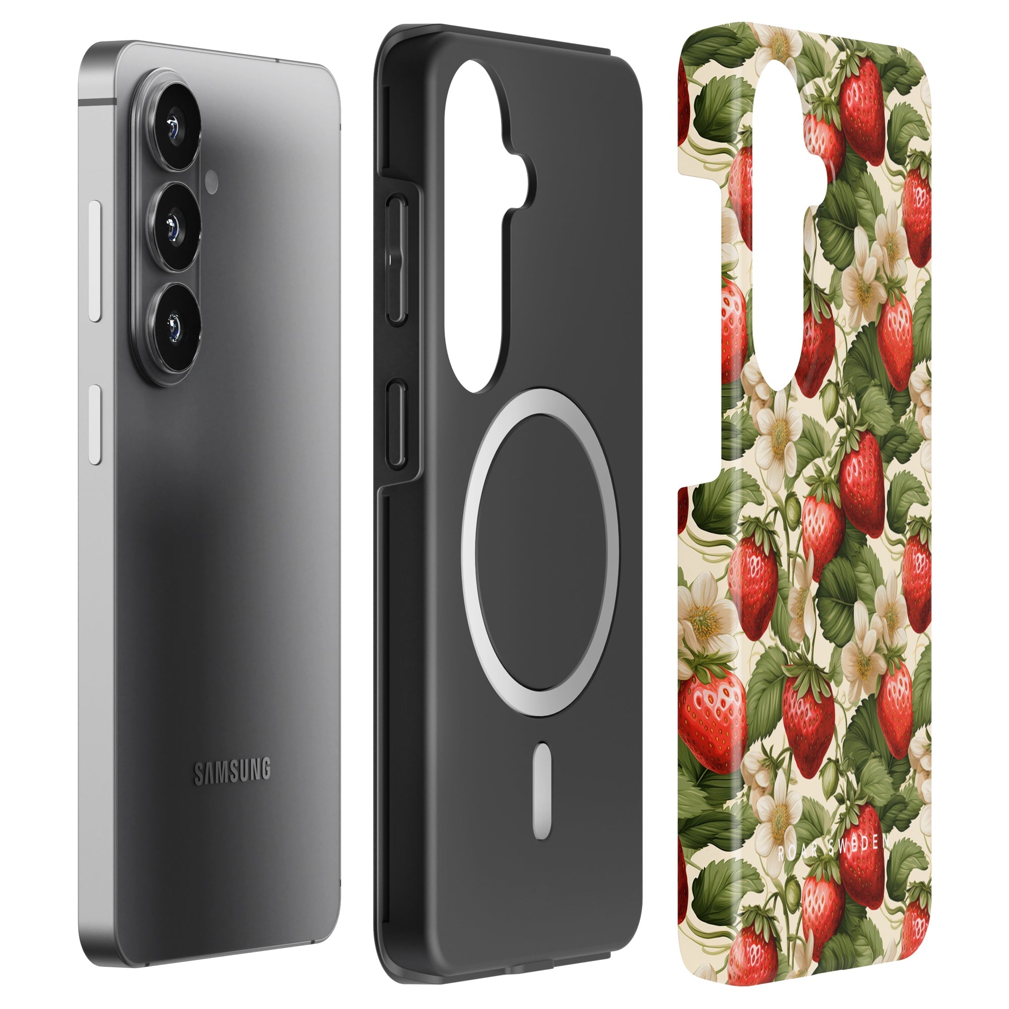 Strawberries - Magnetic Tough Phone Case - Roar Sweden