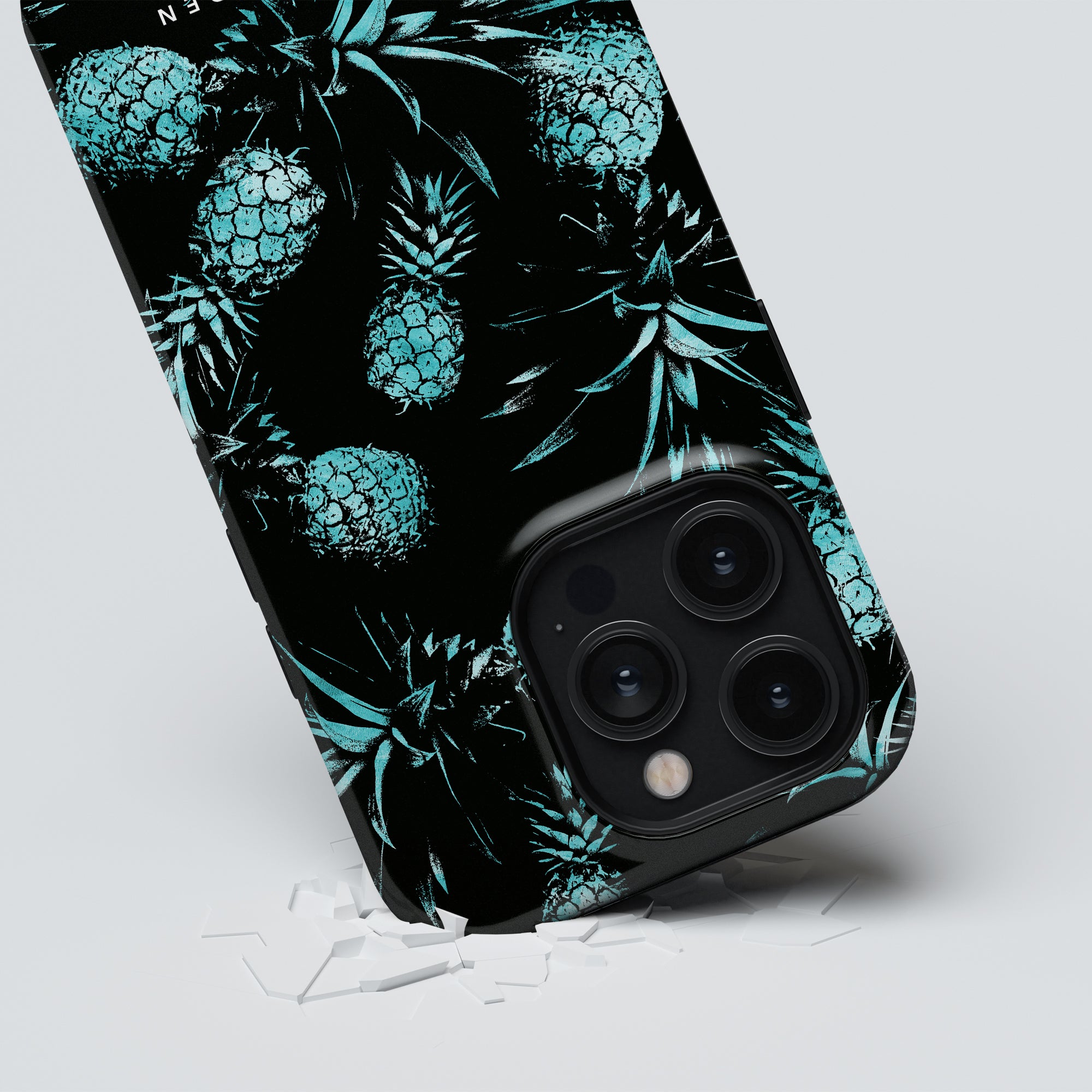 MagSafe mobilskal – Turquoise Pineapples