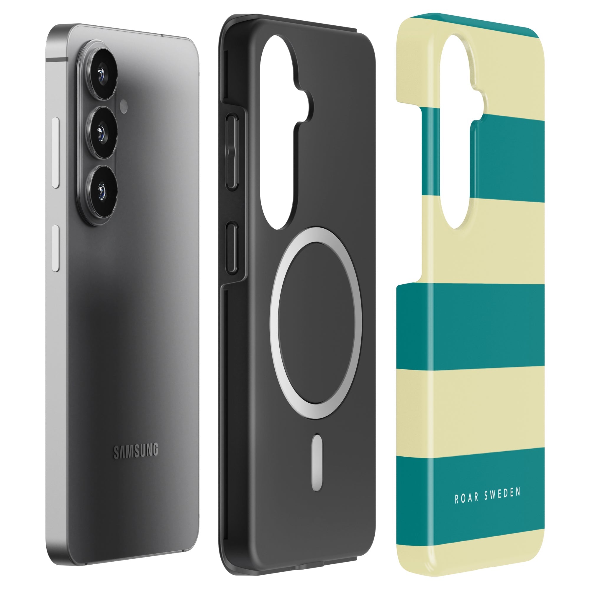 Turtle Stripes - Magnetic Tough Phone Case - Roar Sweden