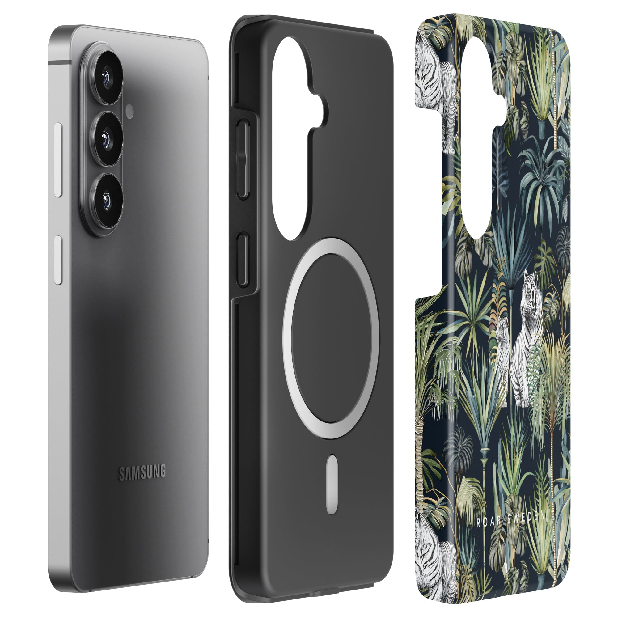 White Tiger - Magnetic Tough Phone Case - Roar Sweden