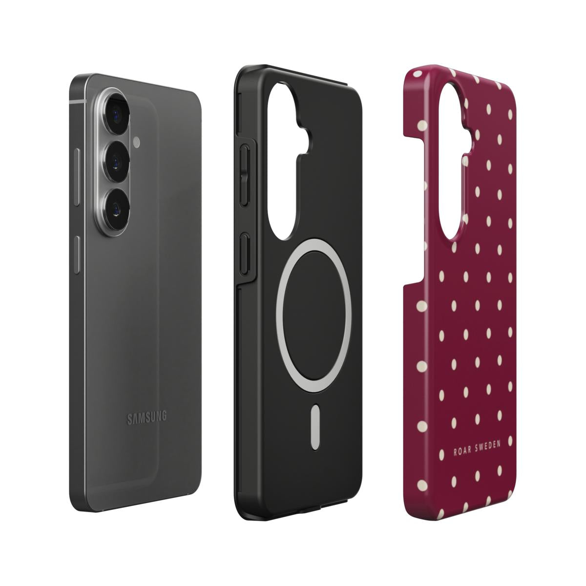 Burgundy Dots - Magnetic Tough Phone Case