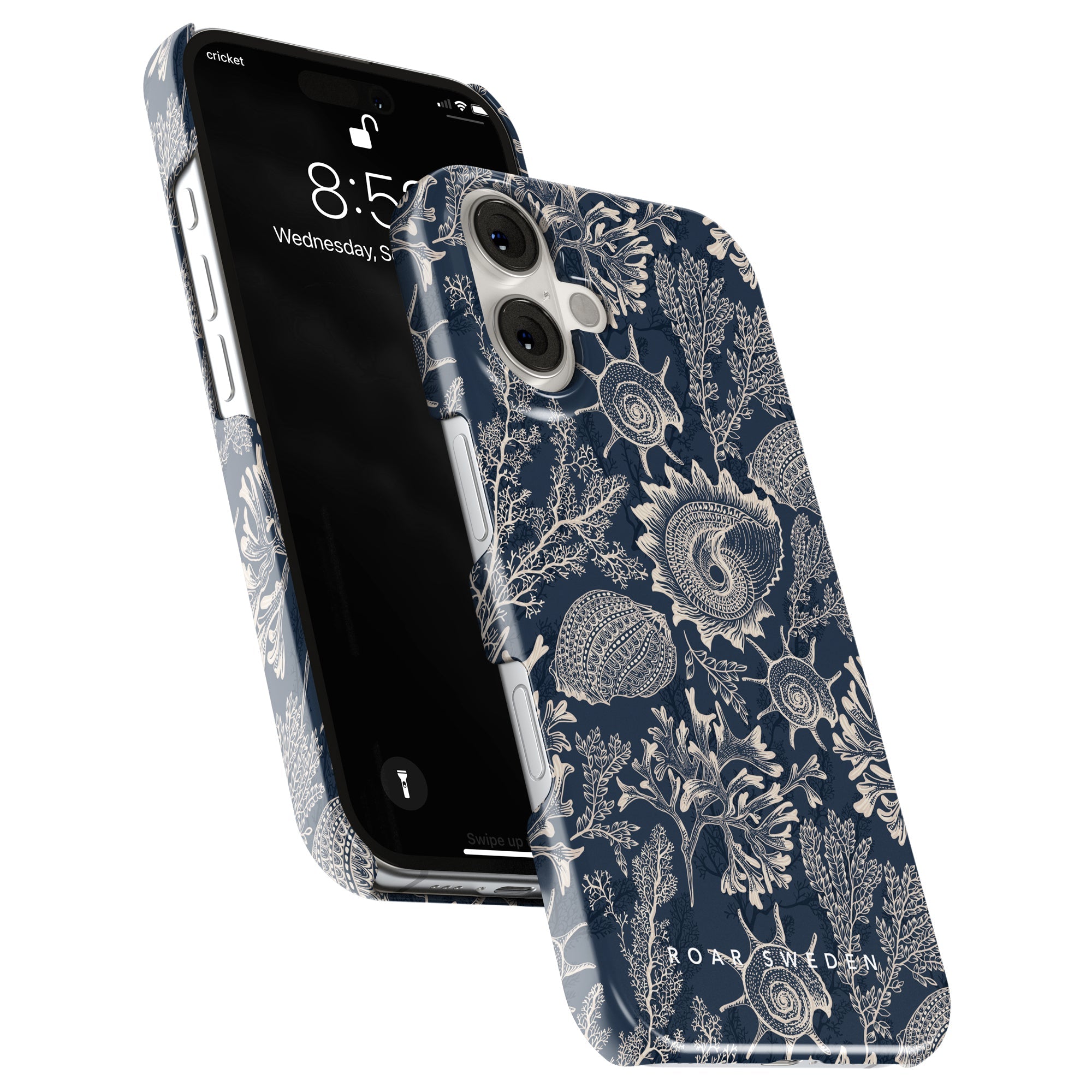 Slim mobilskal – Blue Corals