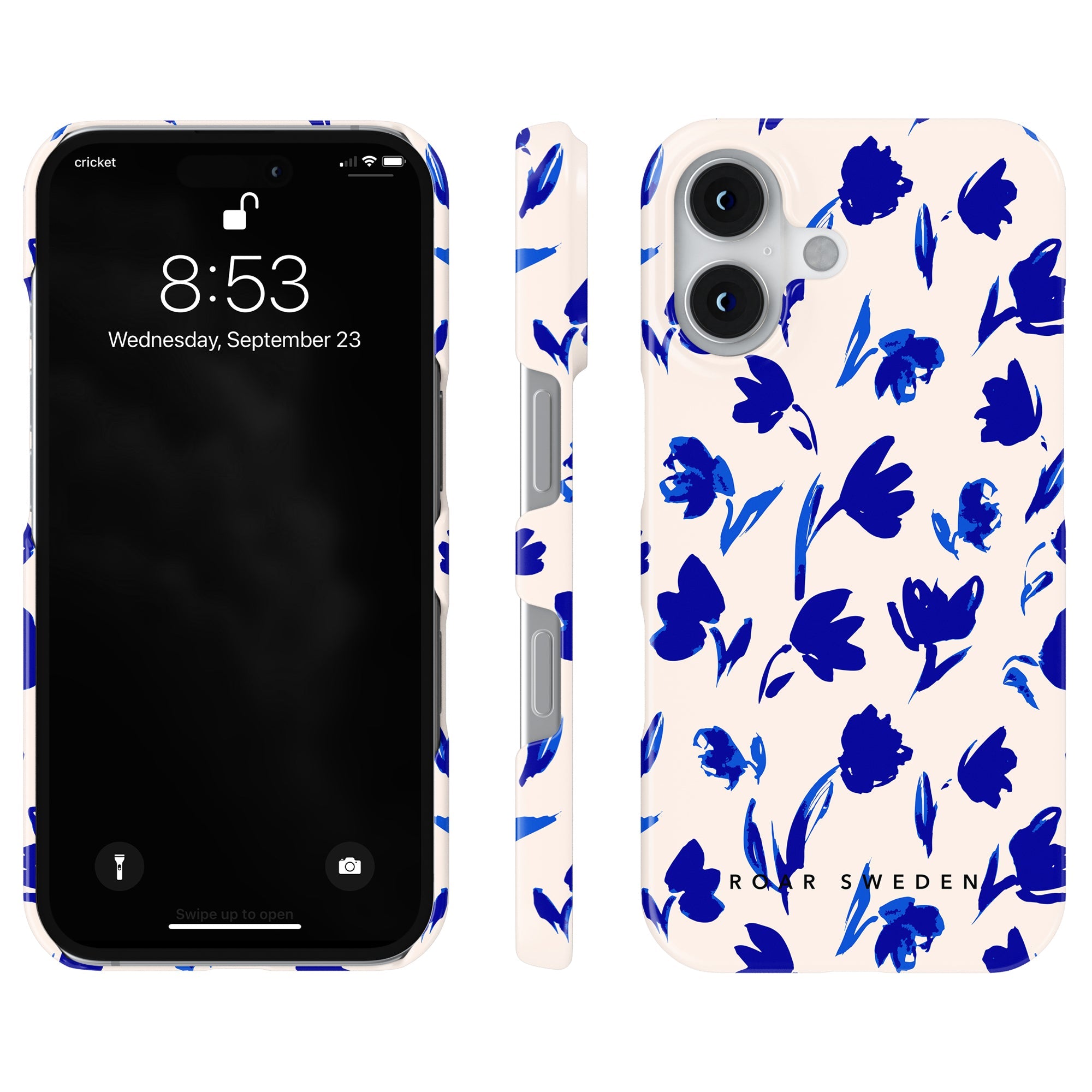 Slim mobilskal – Blue Flowers
