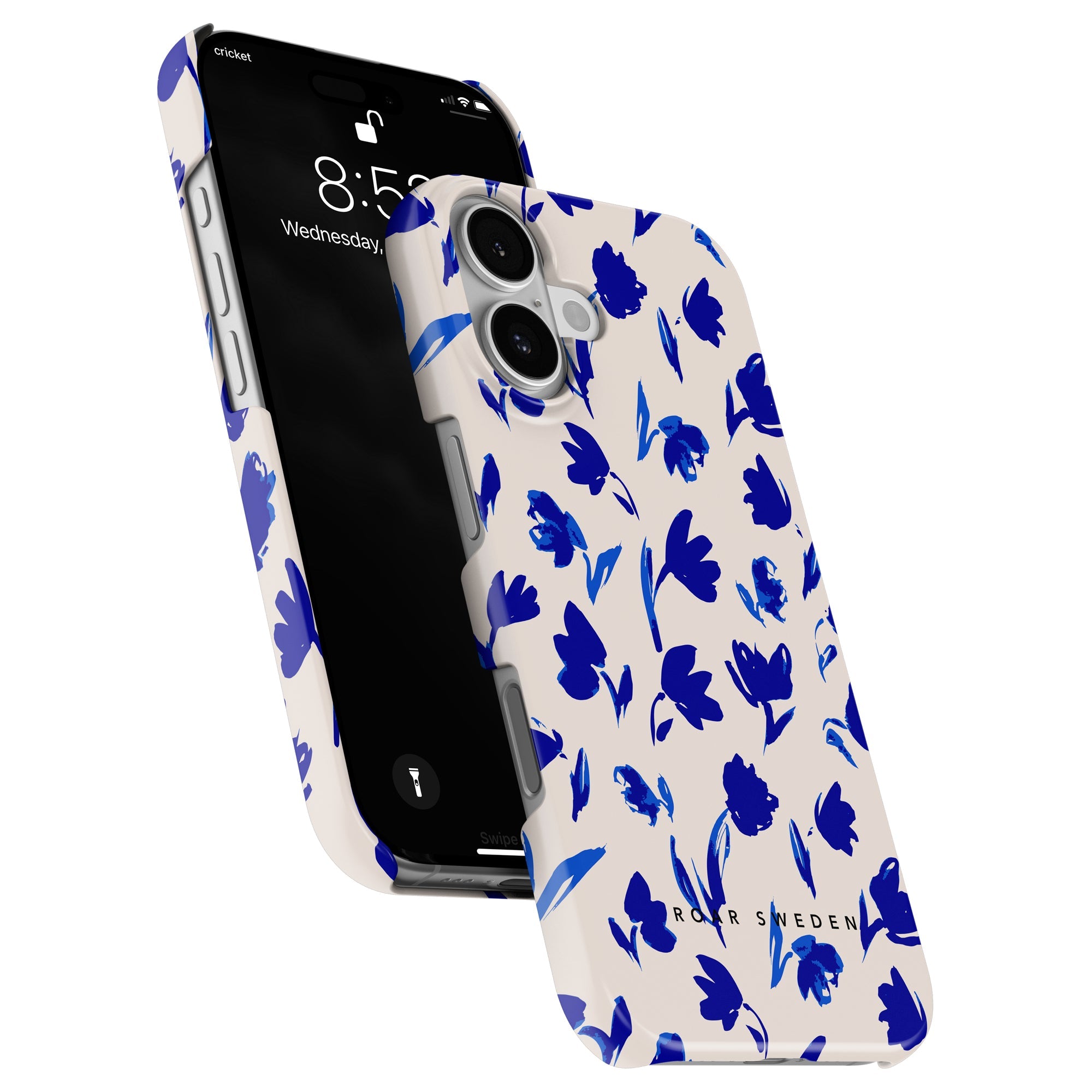 Slim mobilskal – Blue Flowers