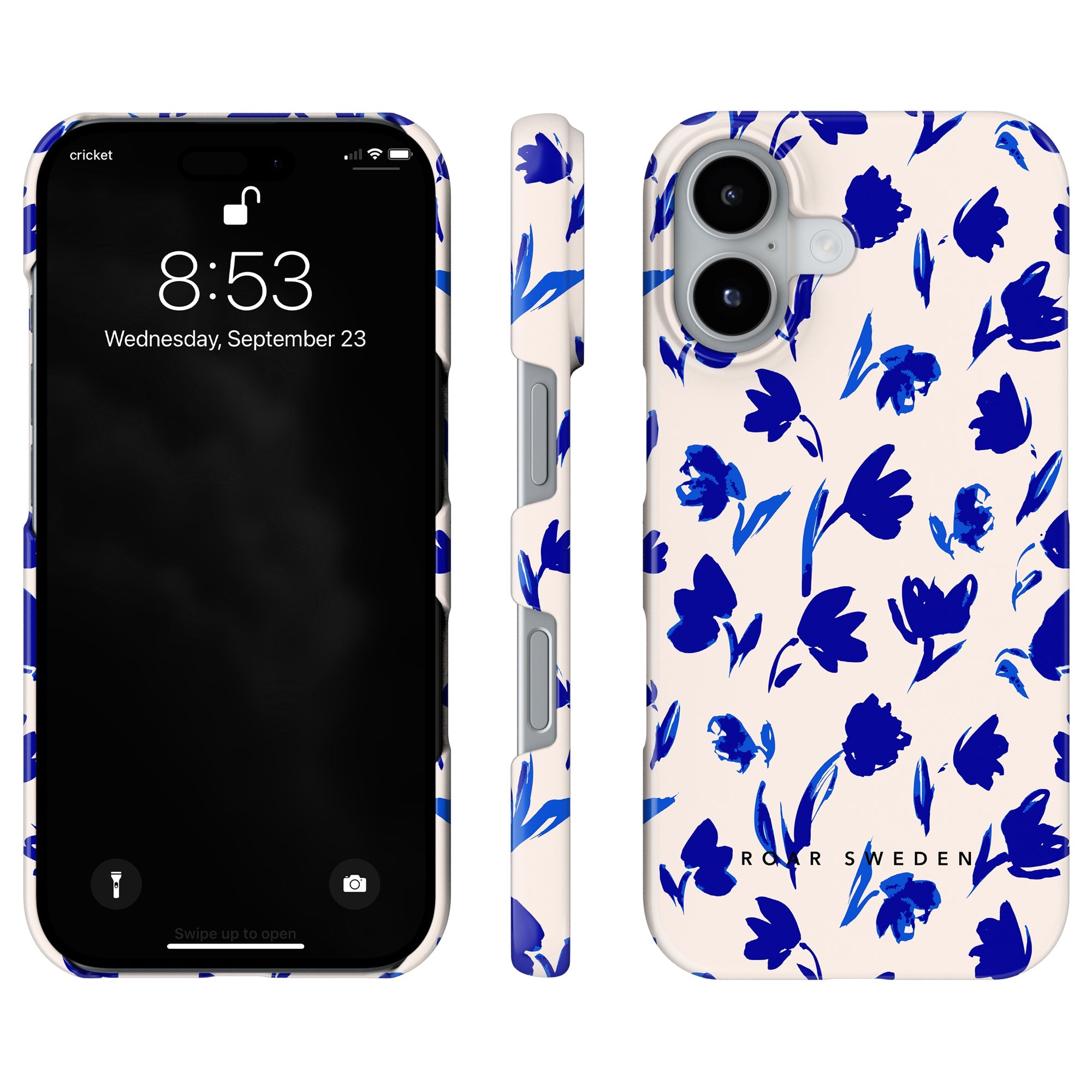 Slim mobilskal – Blue Flowers