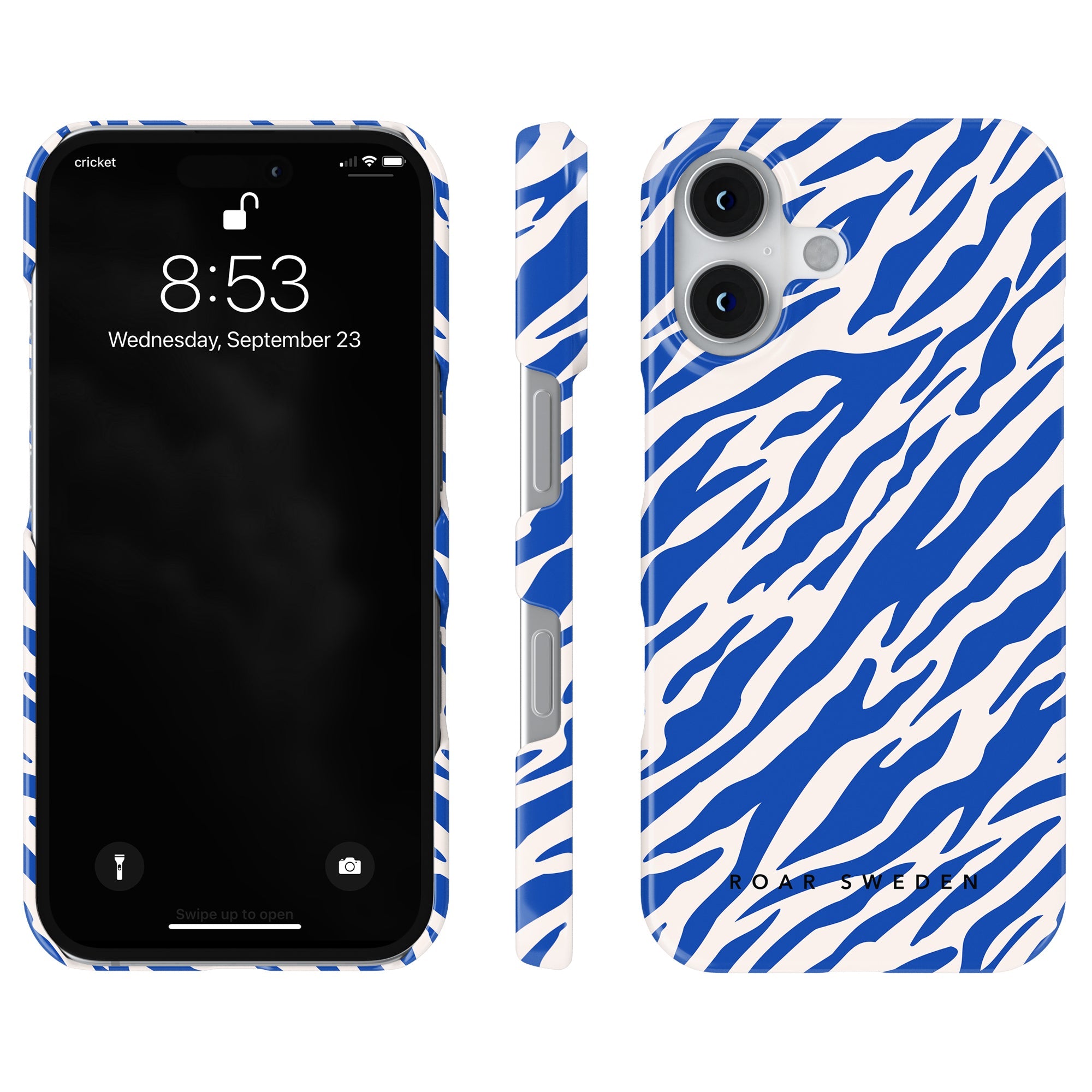 Slim mobilskal – Blue Stripes