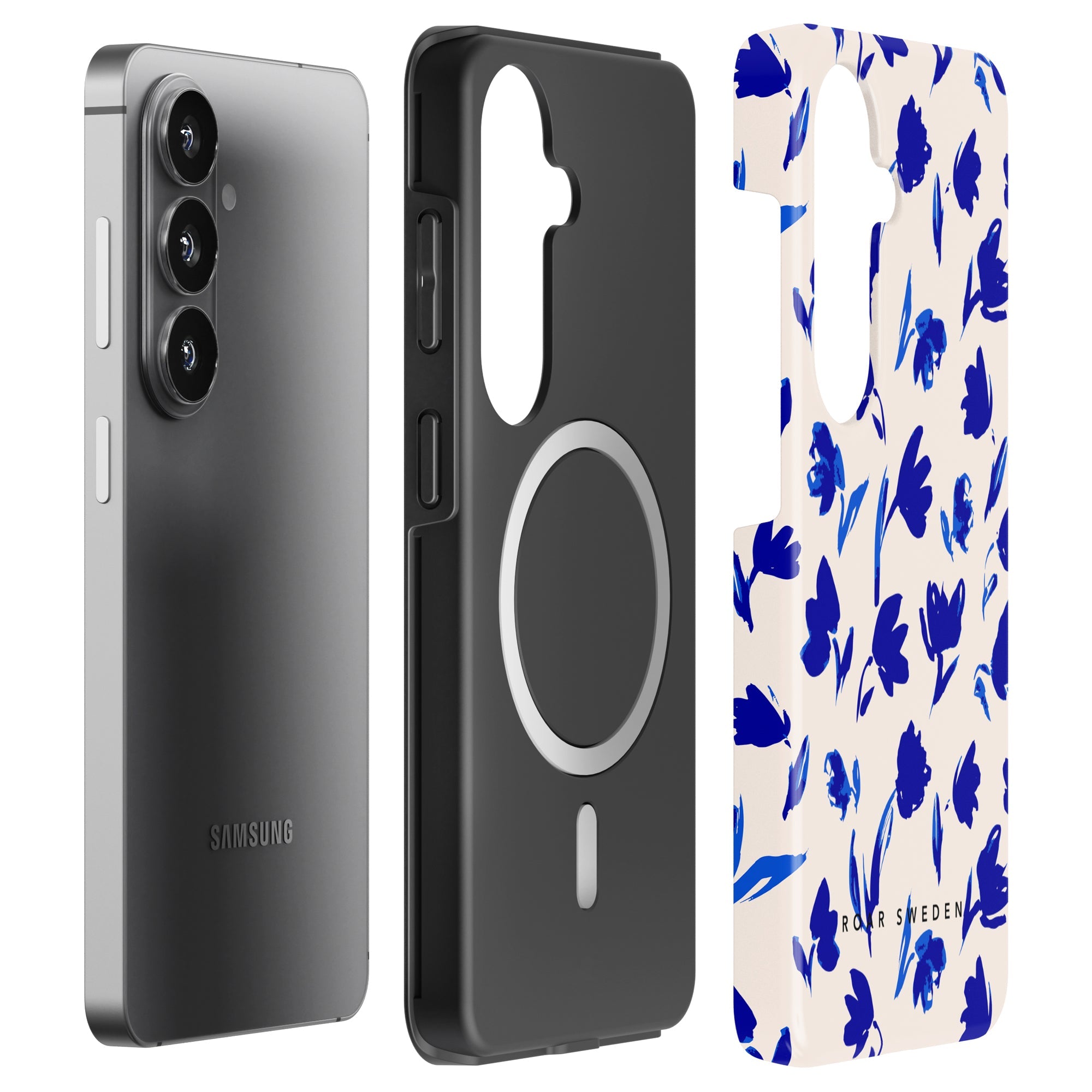 Blue Flowers - Magnetic Tough Phone Case