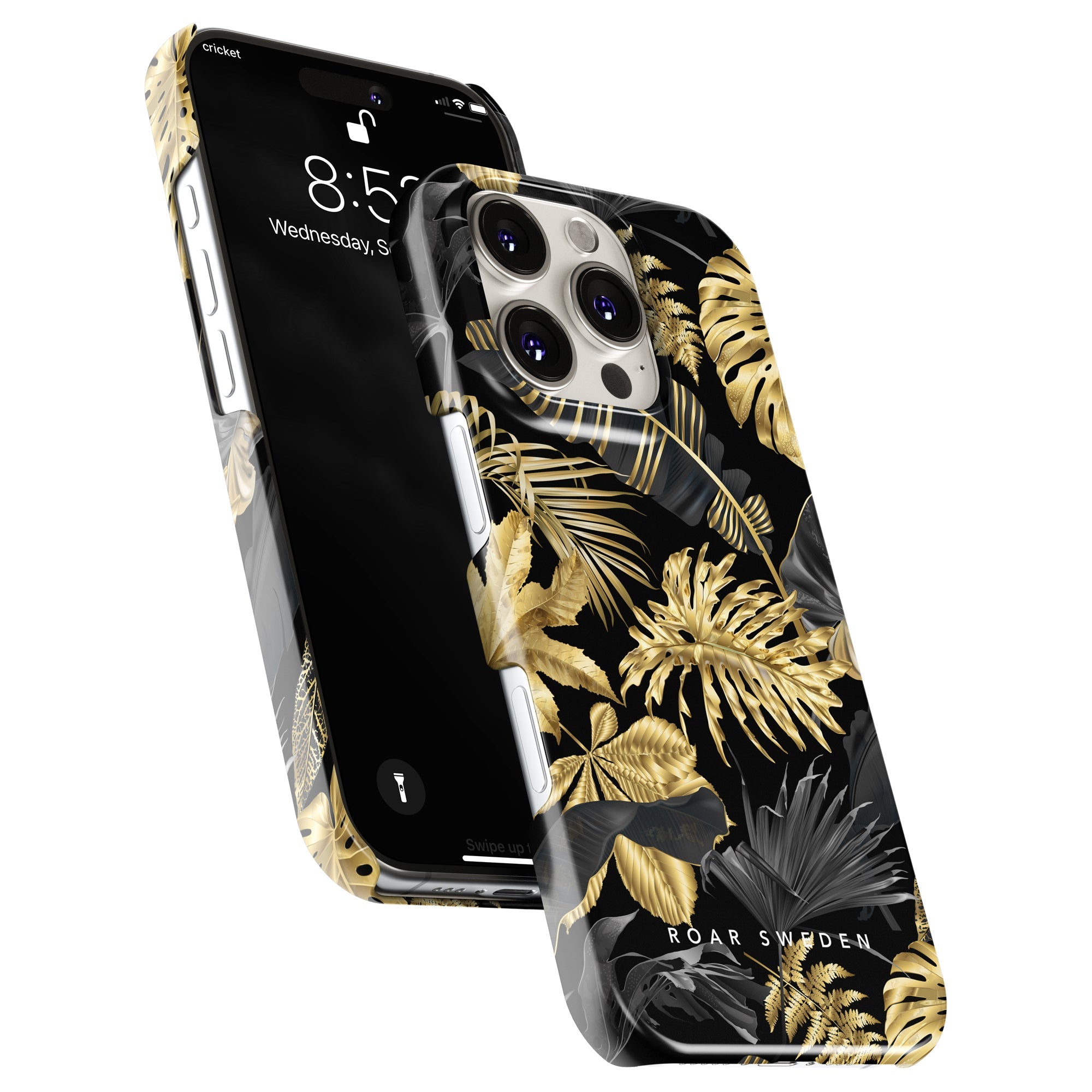 Slim mobilskal – Botanic Gold