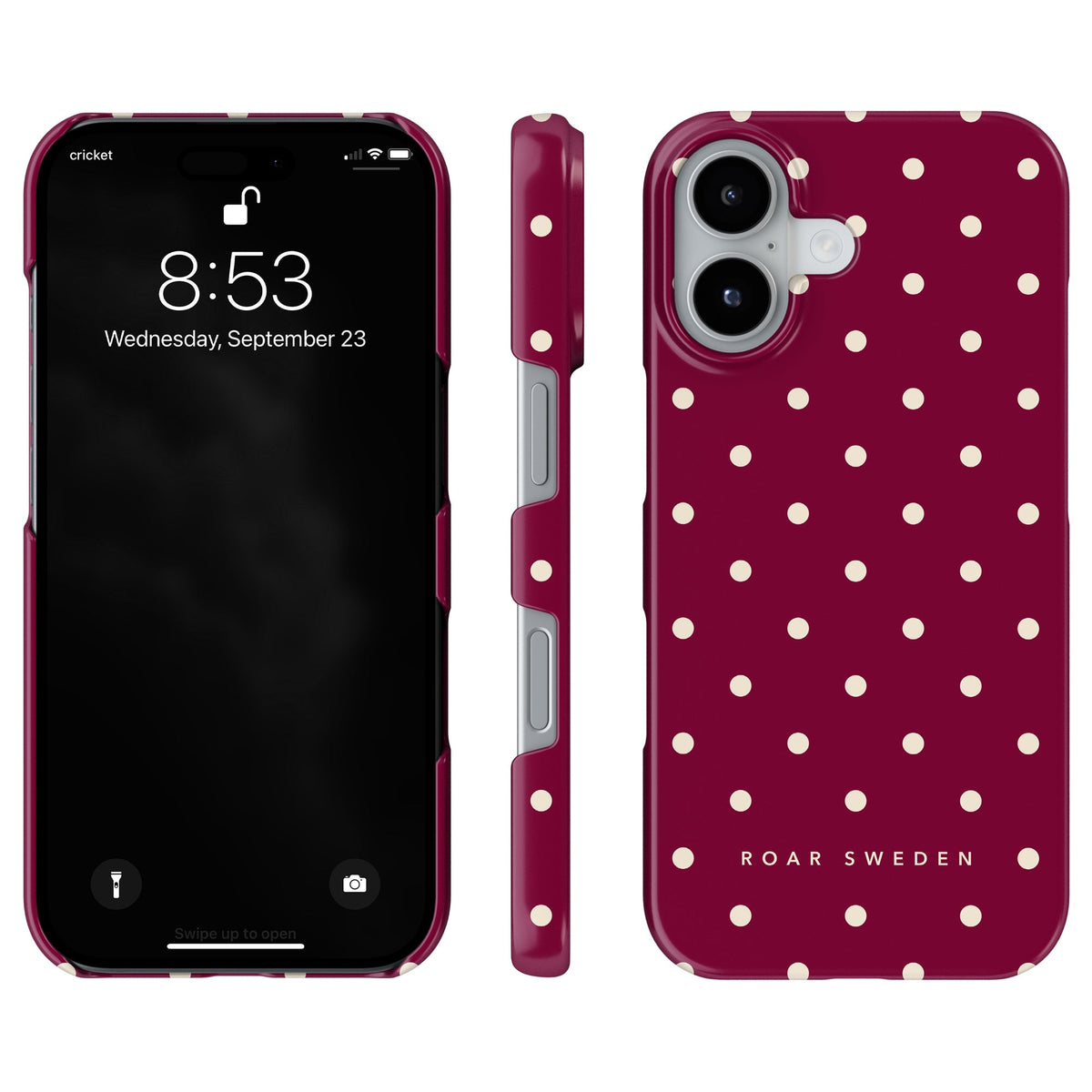 Burgundy Dots - Slim case