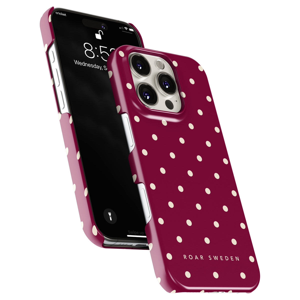 Burgundy Dots - Slim case