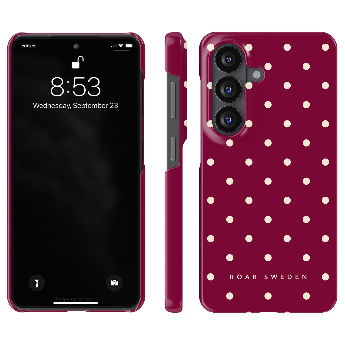 Burgundy Dots - Slim case
