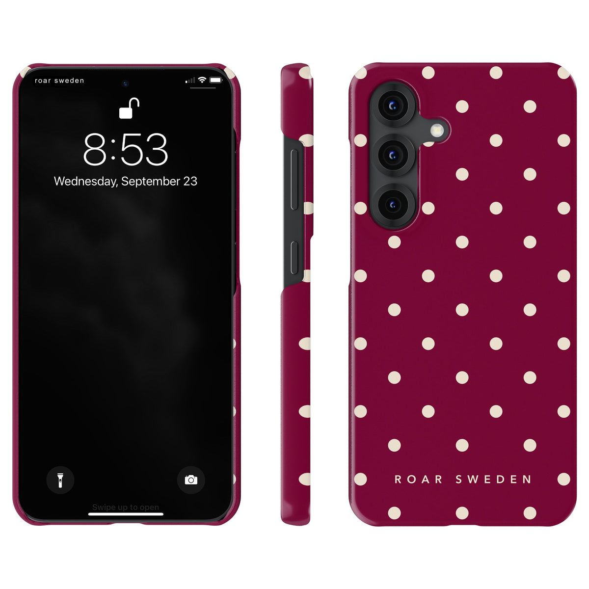 Burgundy Dots - Slim case