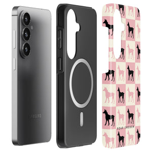 Chequer Doberman - Magnetic Tough Phone Case