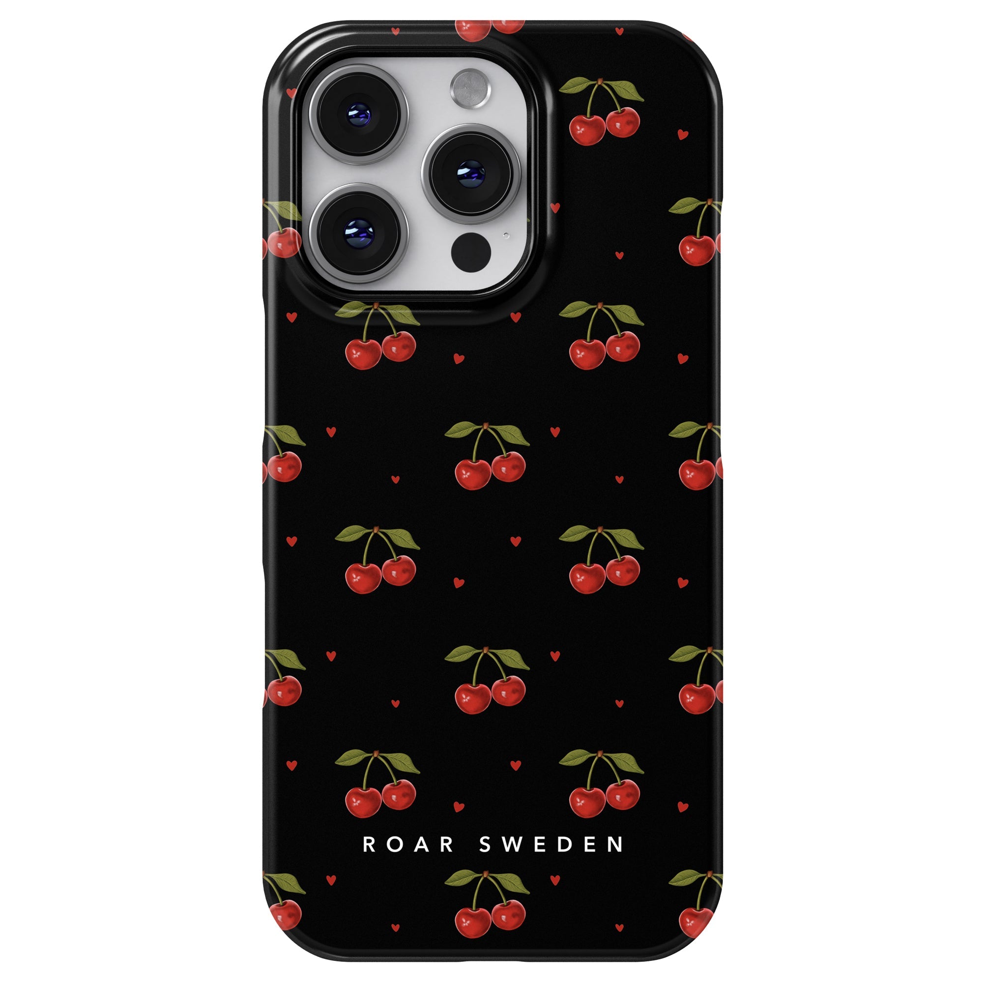 Slim mobilskal – Cherry Black